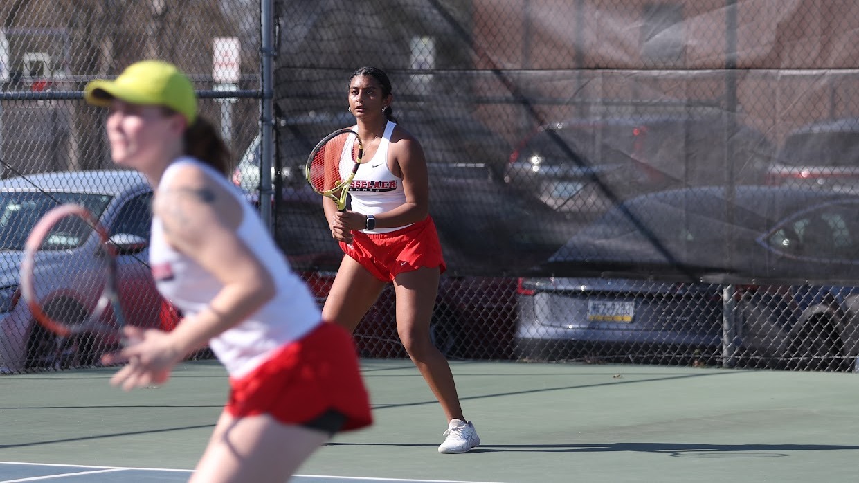 Anushka Jaswal of RPI Women’s Tennis in action versus Union on Wednesday, April 15, 2026 in Troy, New York.