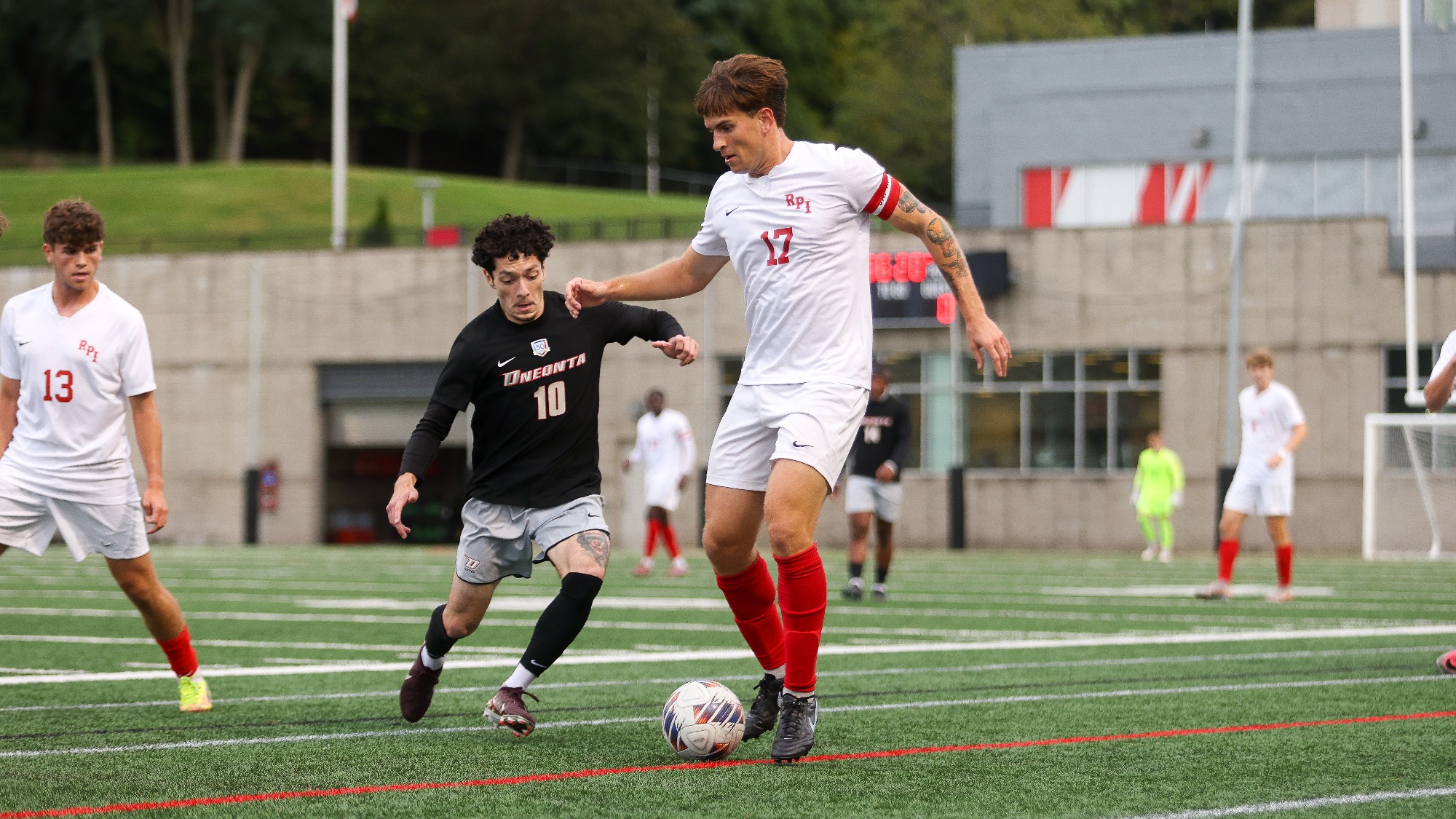 Noah Gregory of the RPI Mens Soccer team in action versus Oneonta on Saturday, September 19, 2026 in Troy New York. 