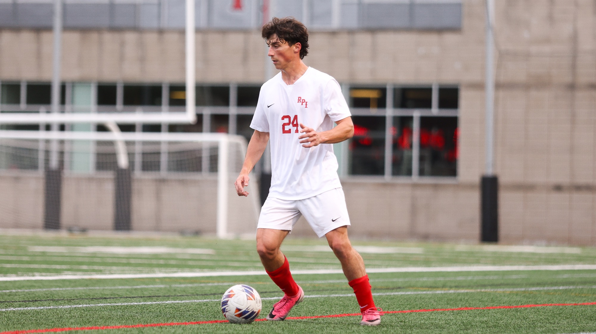 Owen Filler of the RPI Mens Soccer team in action versus Oneonta on Saturday, September 19, 2026 in Troy New York. 