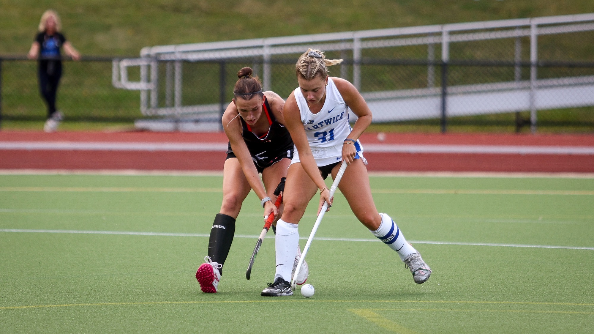 Kennedy Campbell of RPI Field Hockey in action versus Hartwick on Friday September 4 2026 in Troy New York.