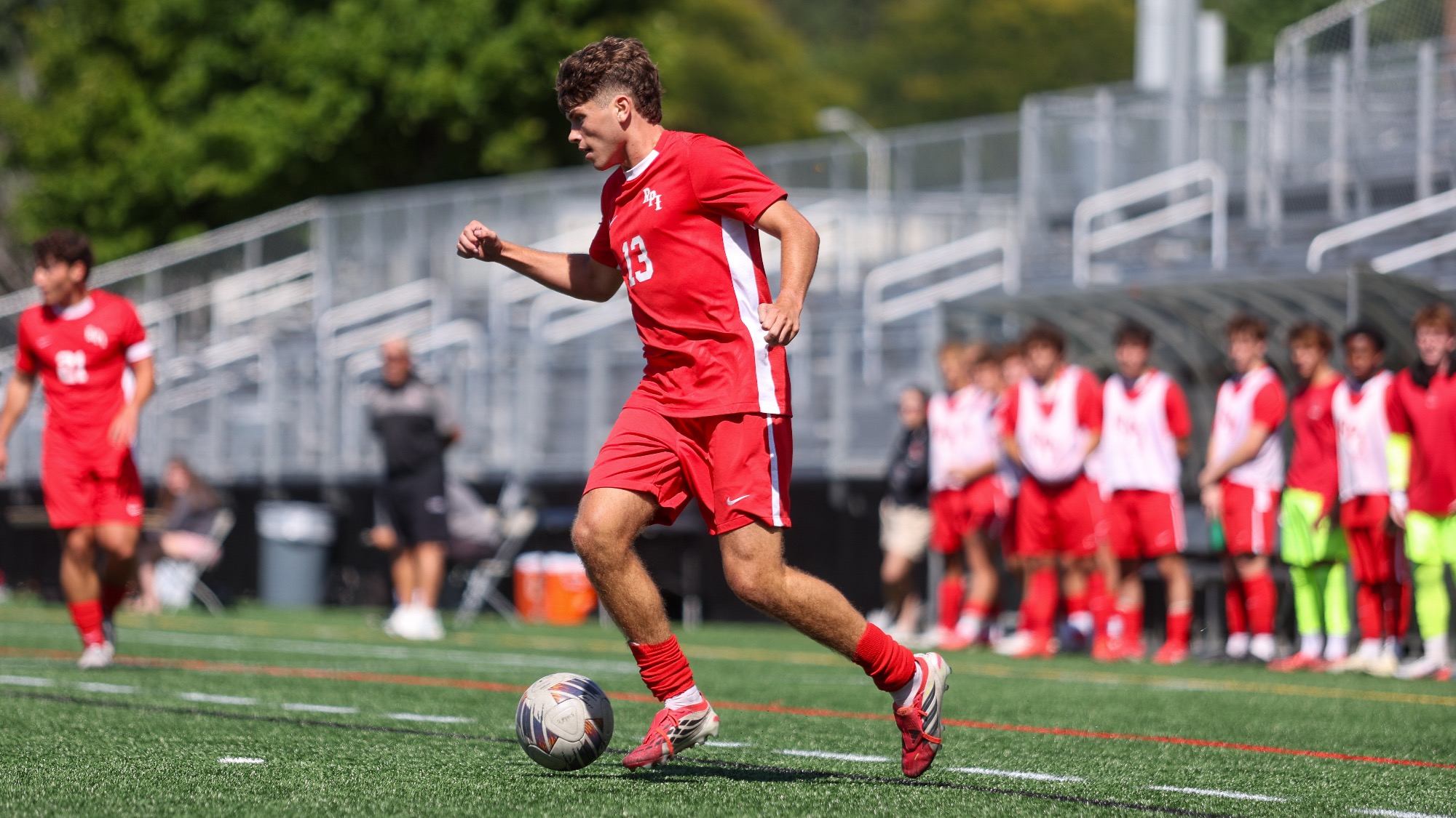Harrison Brownlow of RPI en's soccer in action versus Clark on Sunday September 6 2026 in Troy, New York.