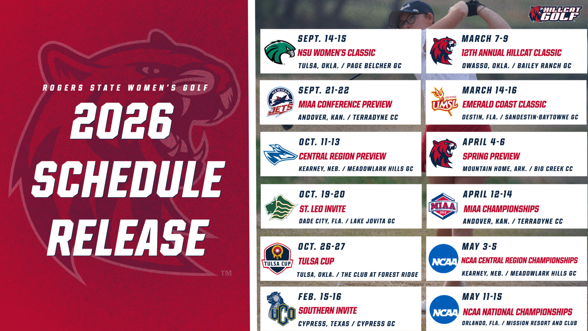 WGOLF Season Schedule Release 2026-27