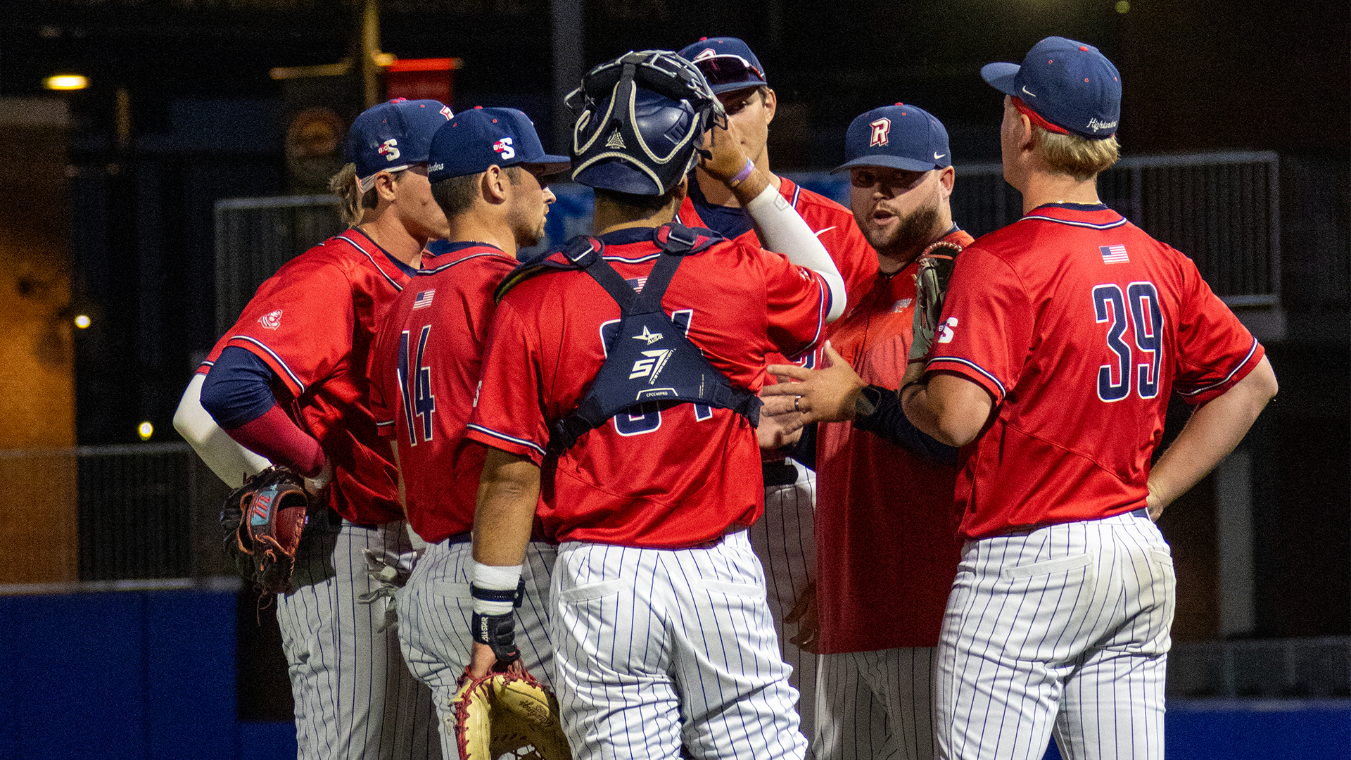 Baseball Team Huddle 2025 Big South Championship