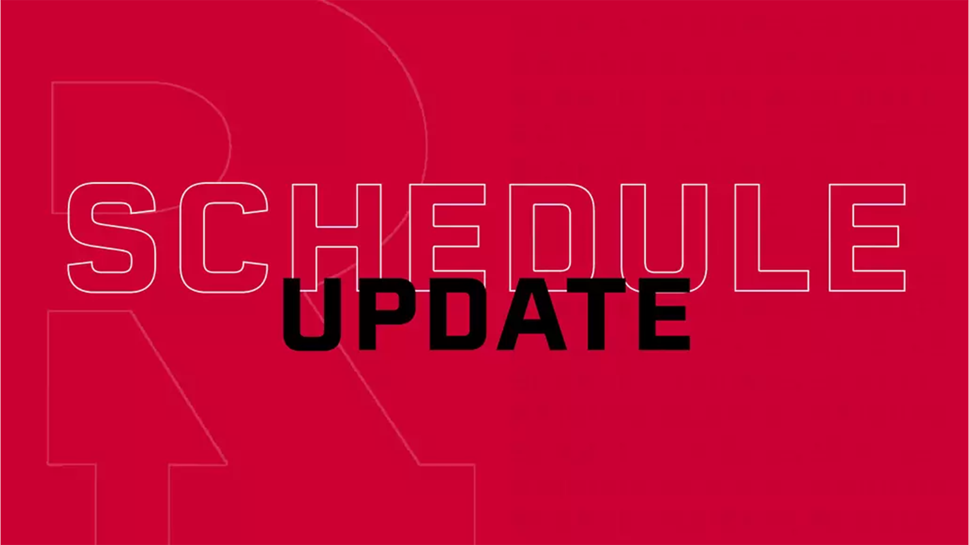 Schedule Update