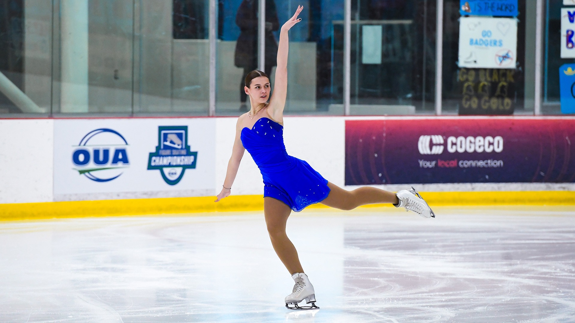 A TMU skater performs at the OUA championship