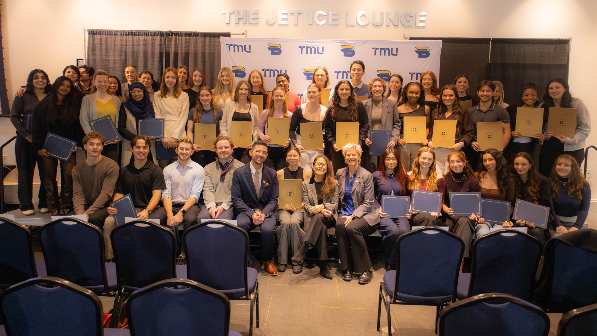 Bold Scholar Breakfast winners pose with their certificates