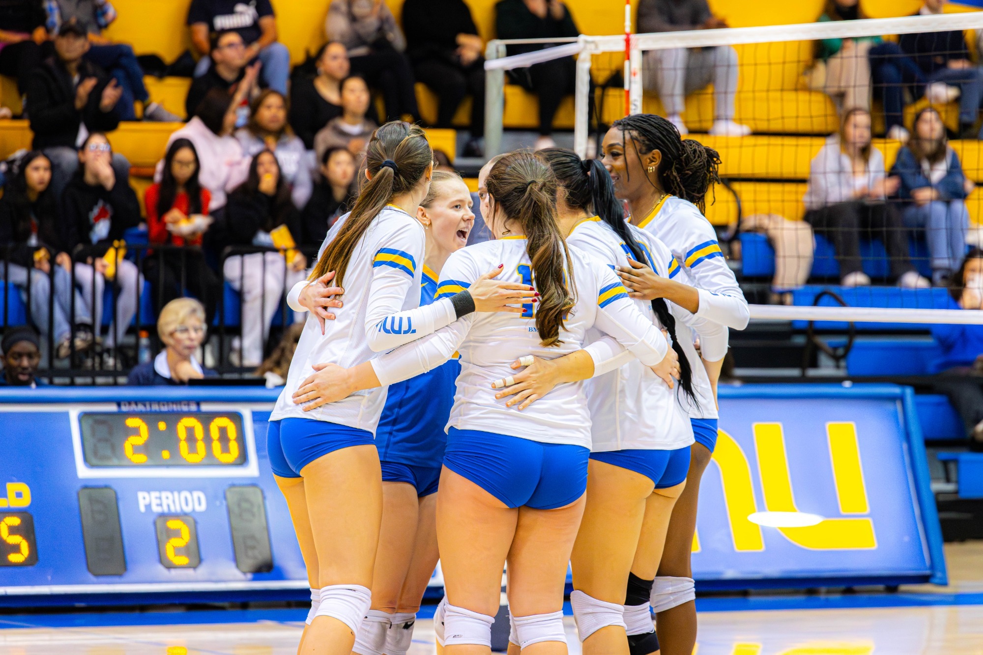 TMU Bold WVB in a huddle