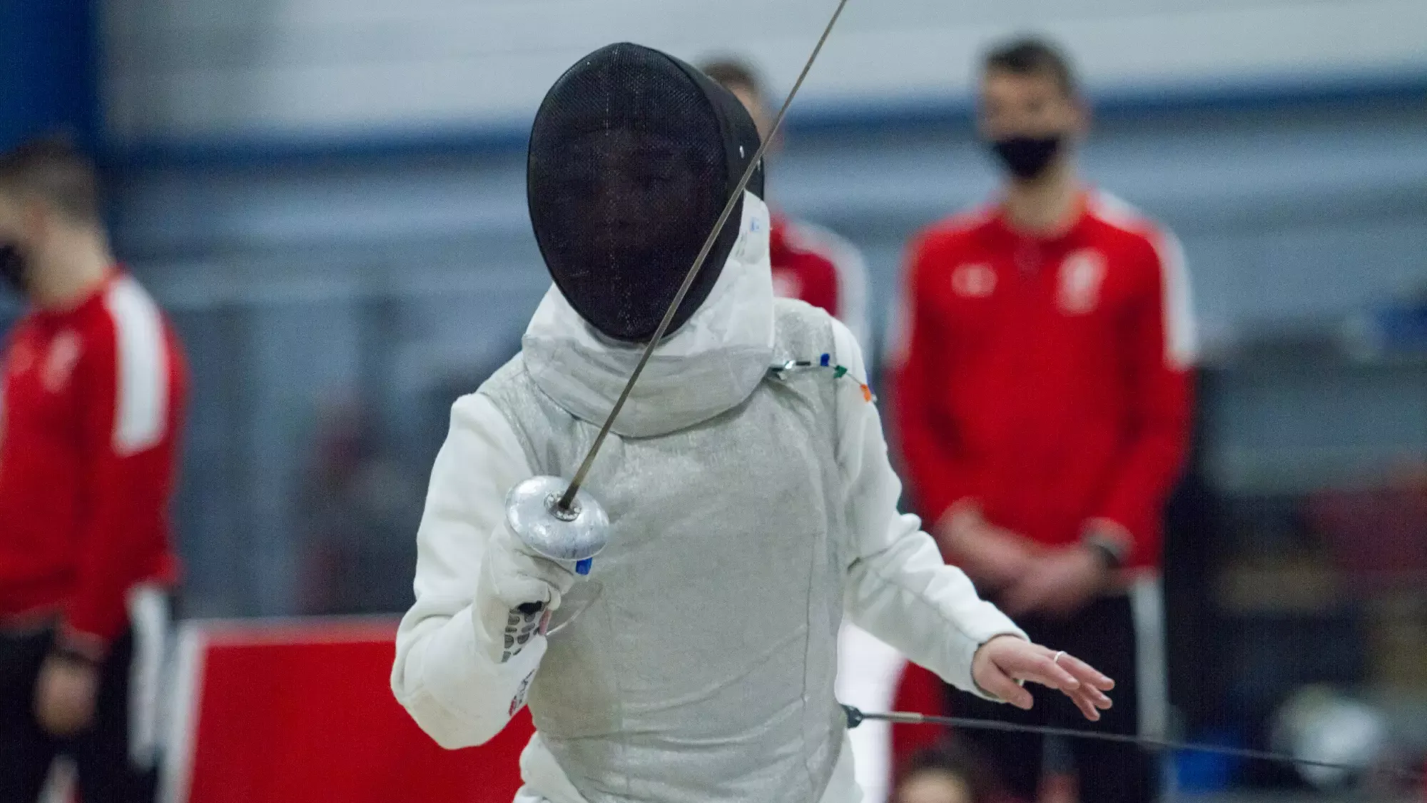 Erika Dominguez Competes in Fencing