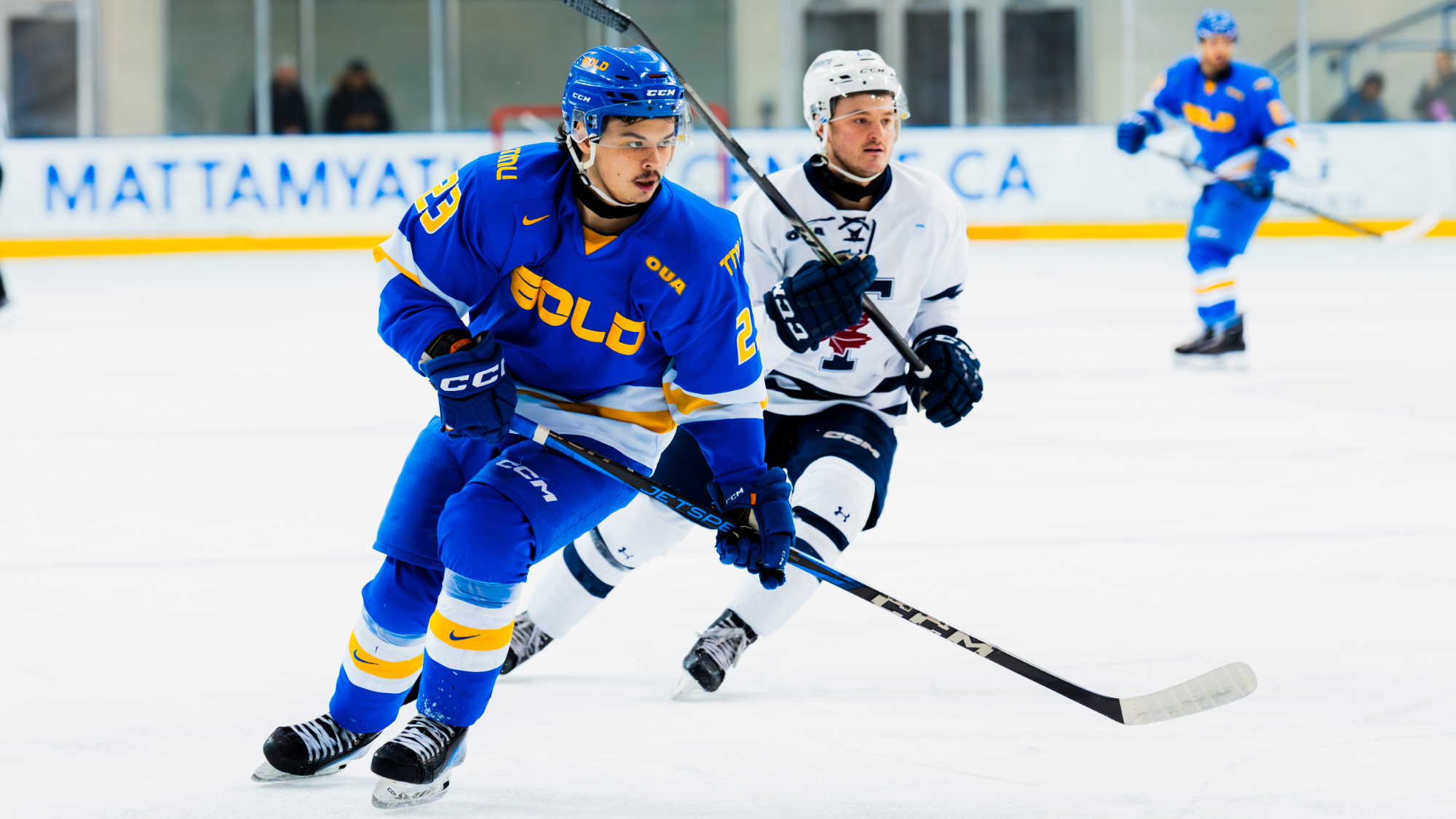 Spencer Shugrue skates against Toronto