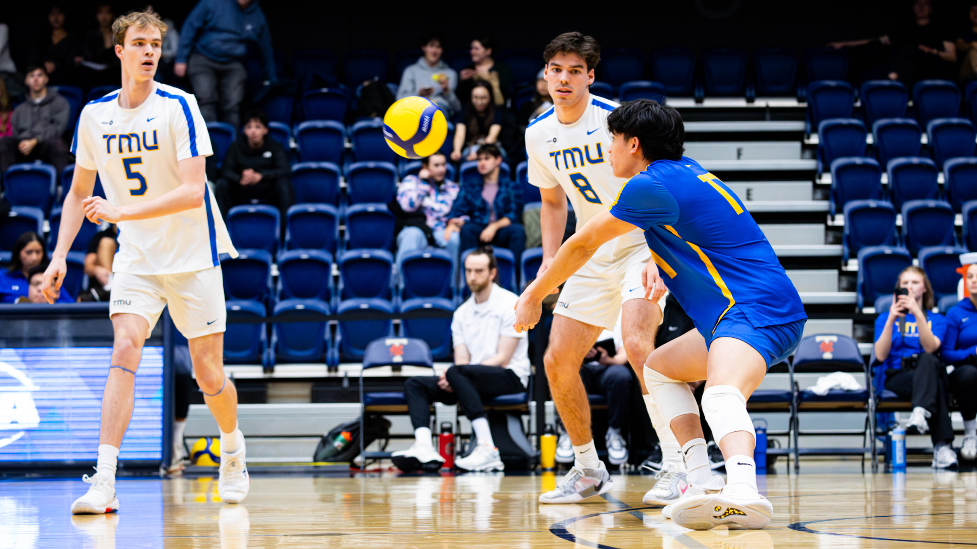 Ethan Lau with a dig against Toronto