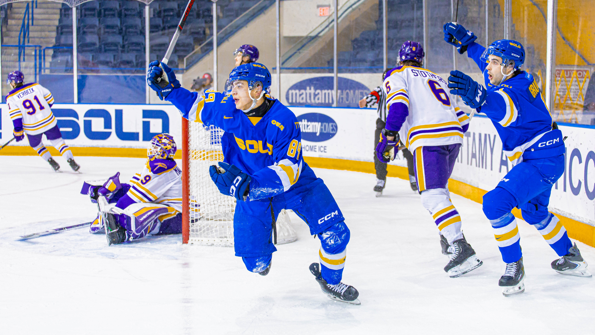 Marko Djordjevic celebrates after scoring OT winner