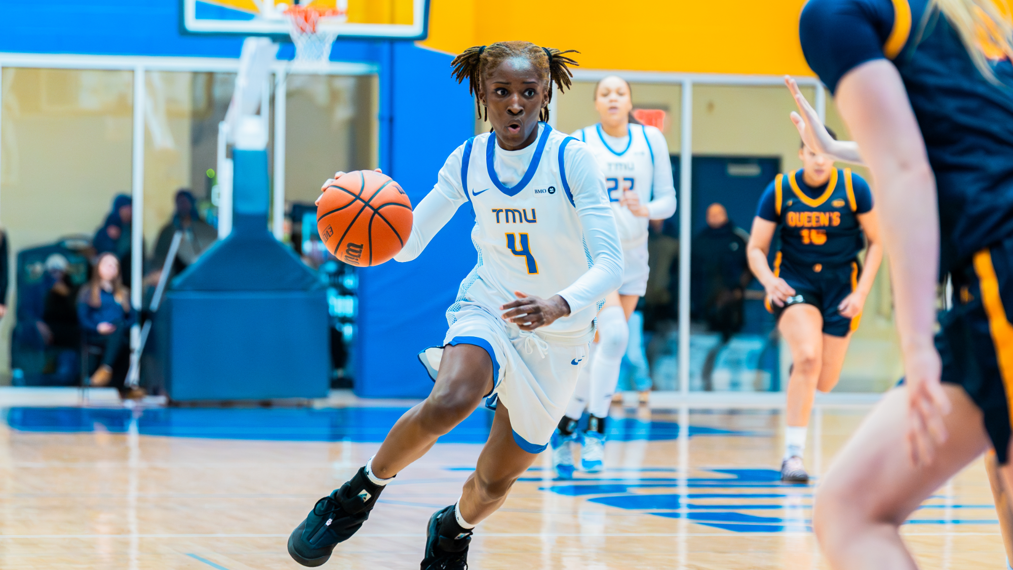 Bold Guard Myriam Kone Drives to the Paint for a Score