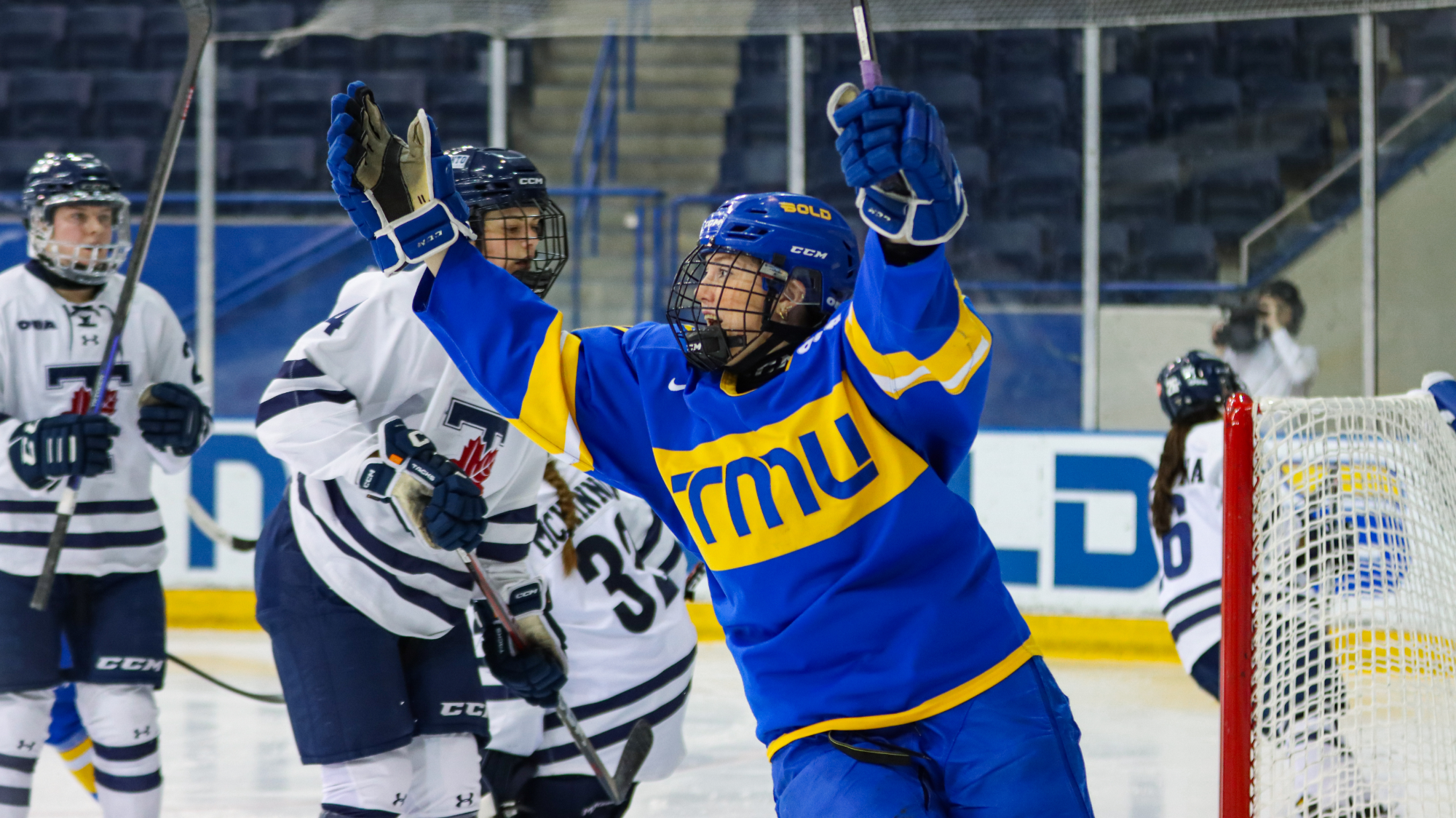 Gaby Gareau celebrates after goal