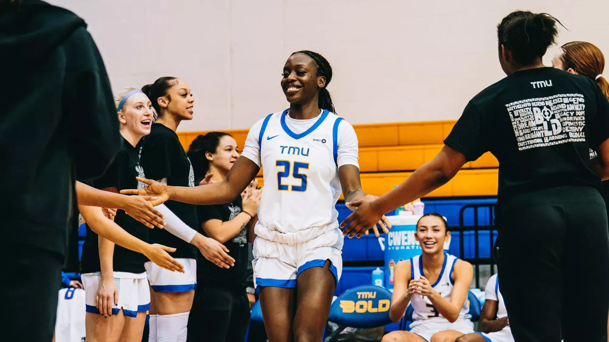 Bold Forward Jessica Keripe Smiles and Celebrates with Her Teammates in her Final Game