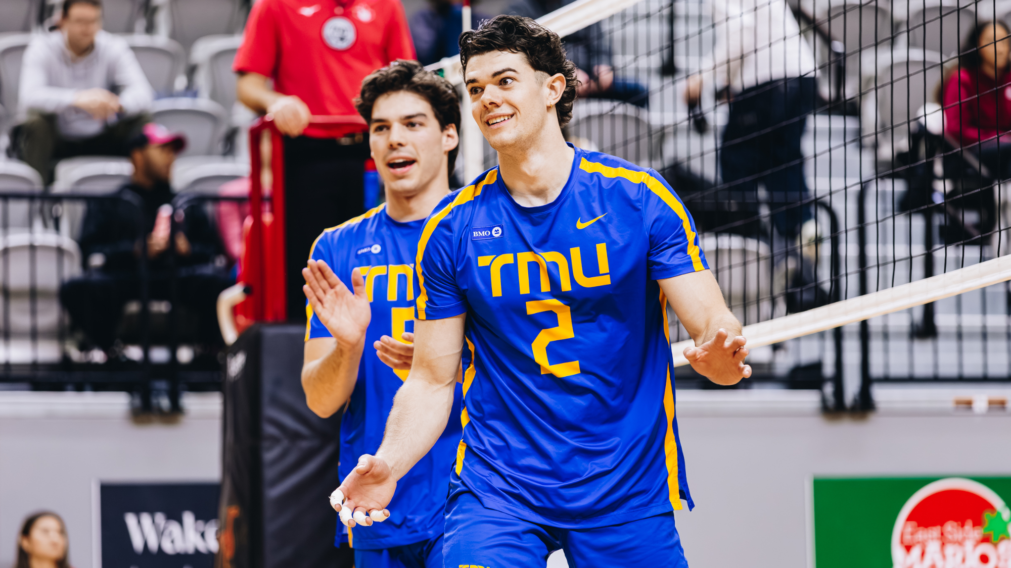 Day Westell smiles after a point