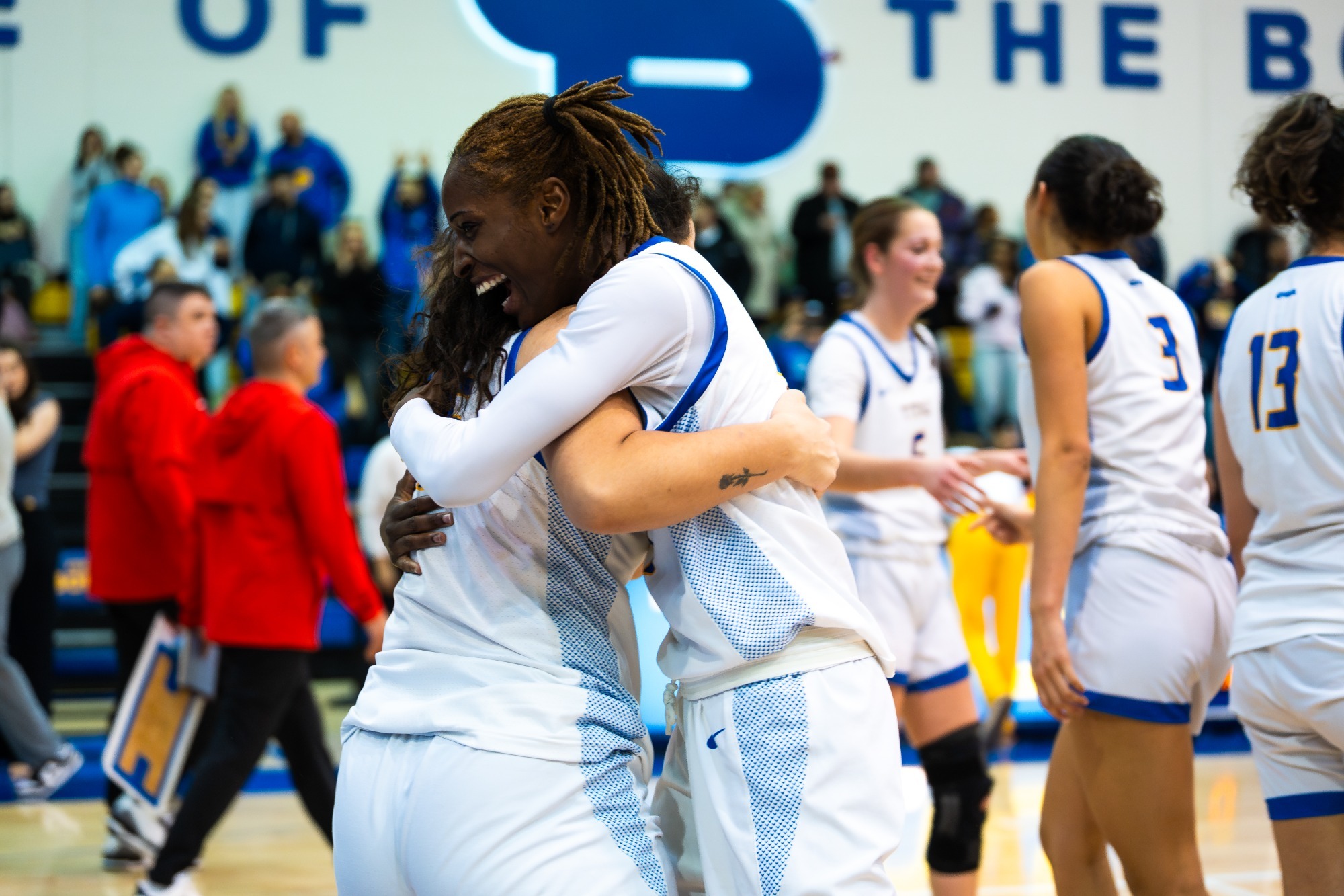 TMU celebrating their win