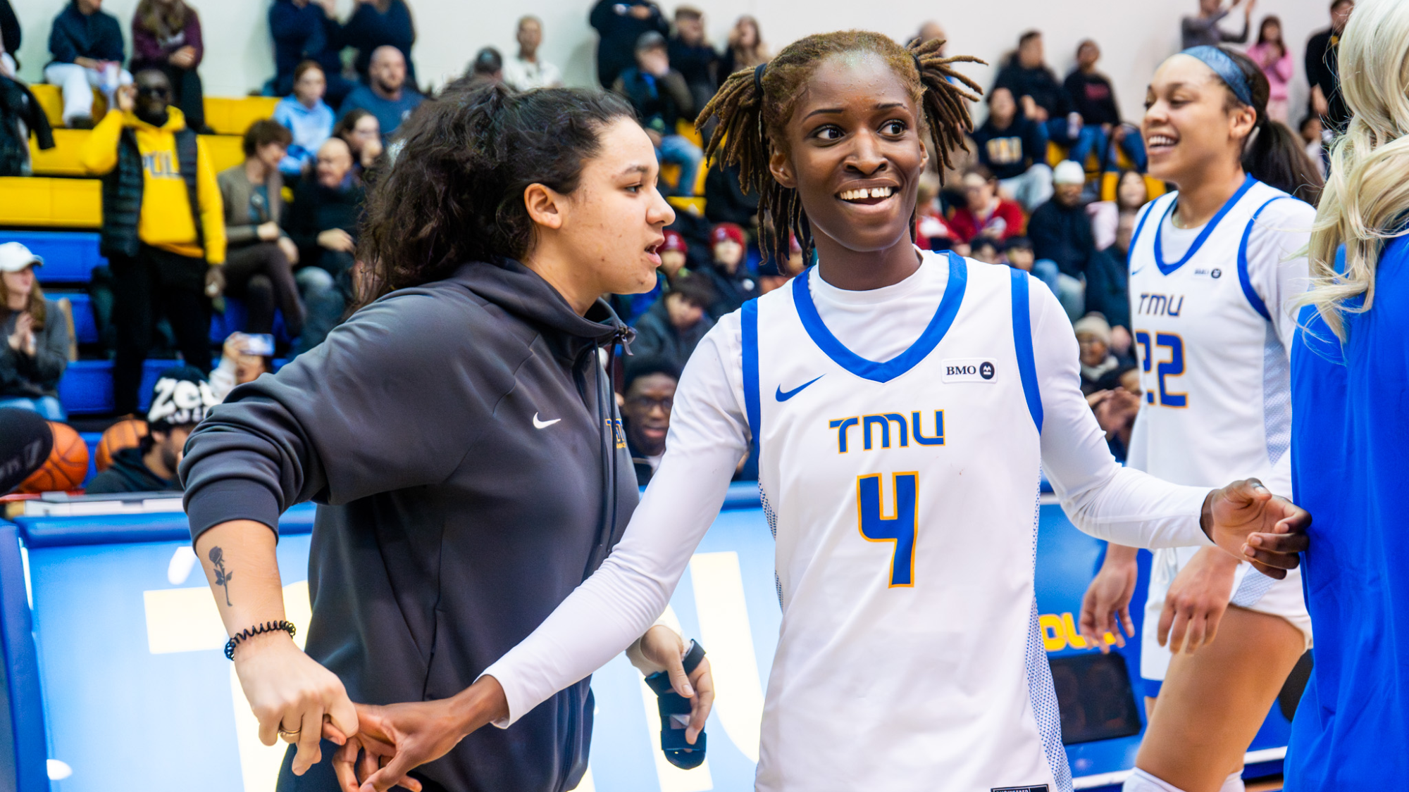 Myriam Kone smiles after a win