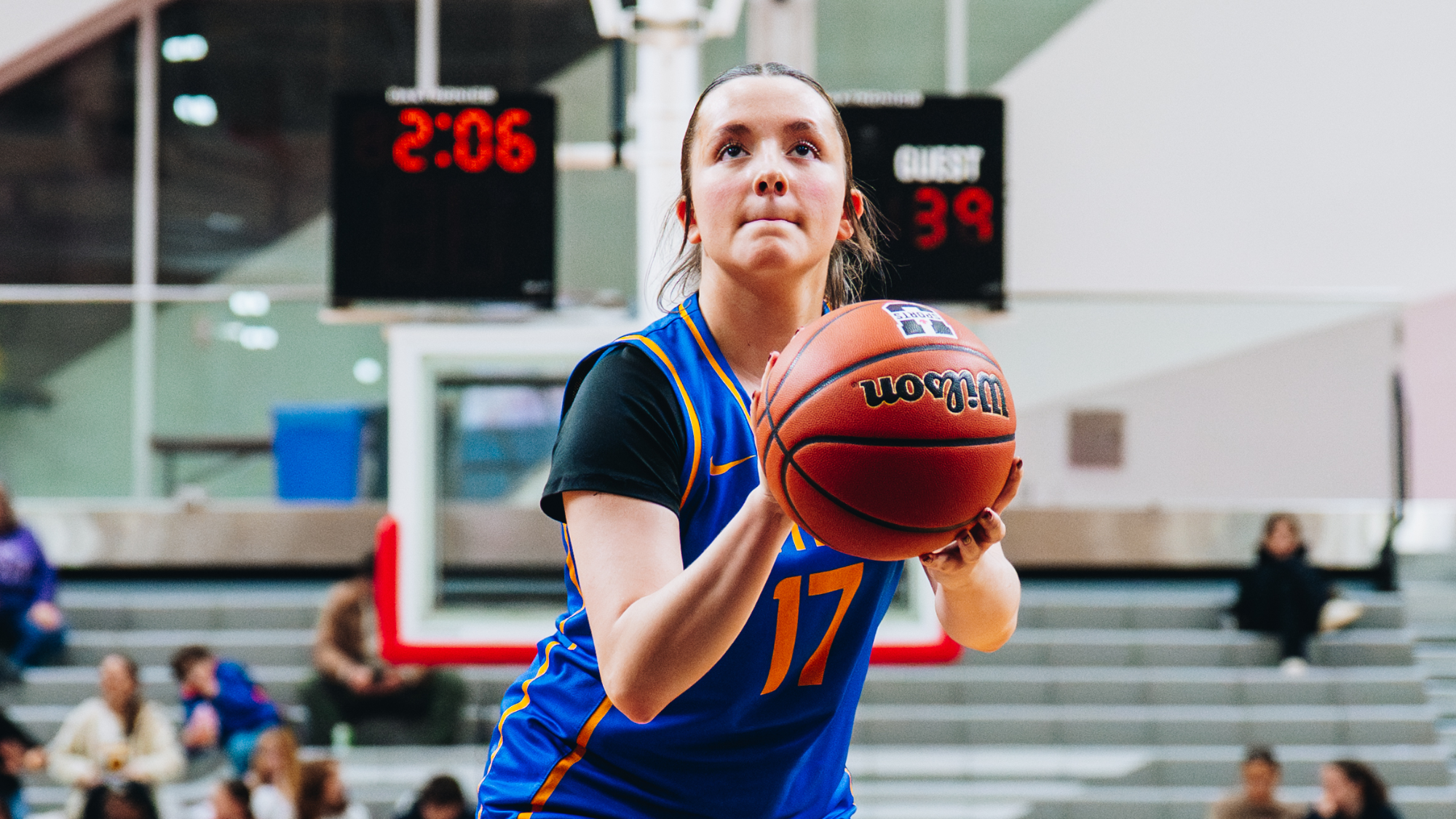 Catrina Garvey shoots a free throw