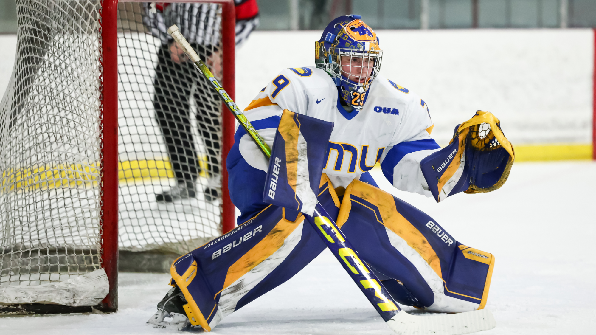 Sydney Pyburn in goal versus Ottawa