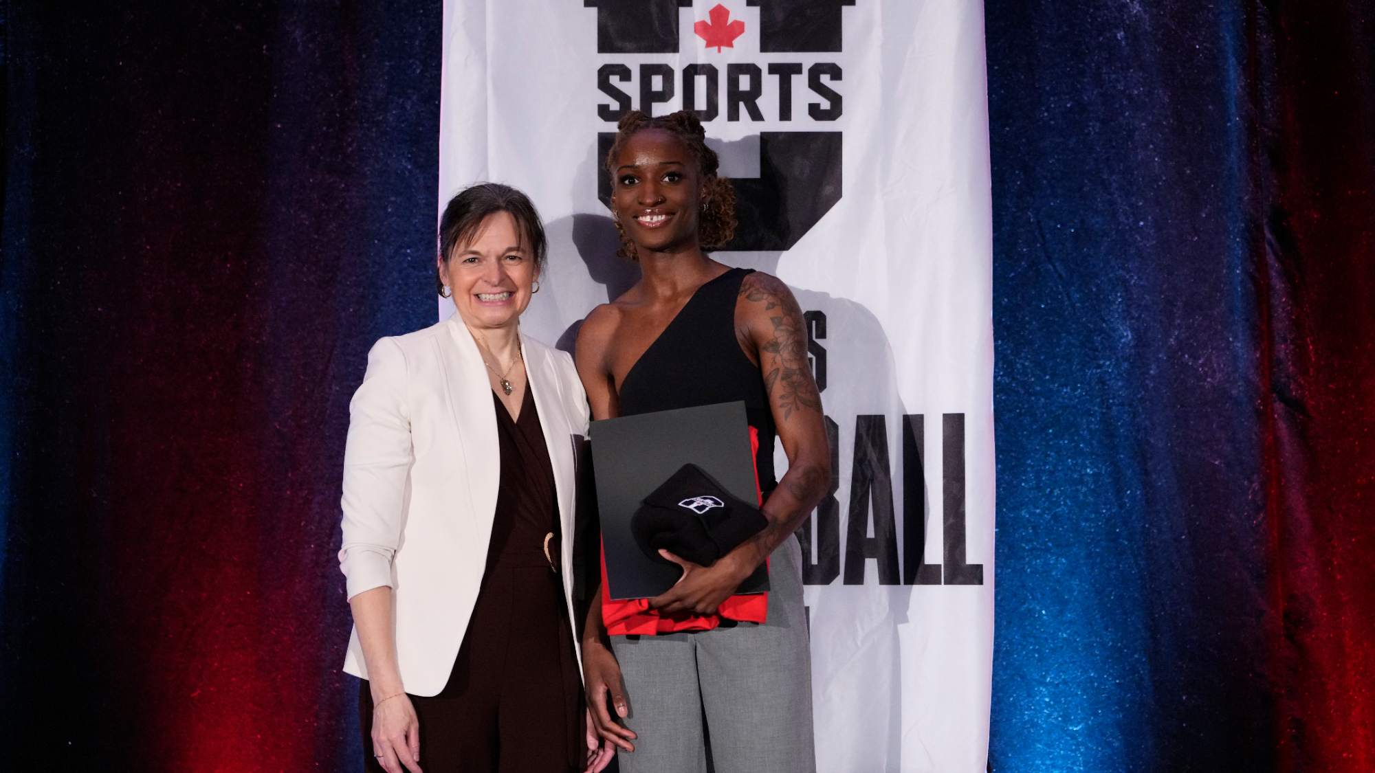 Myriam Kone smiles at the All-Canadian gala