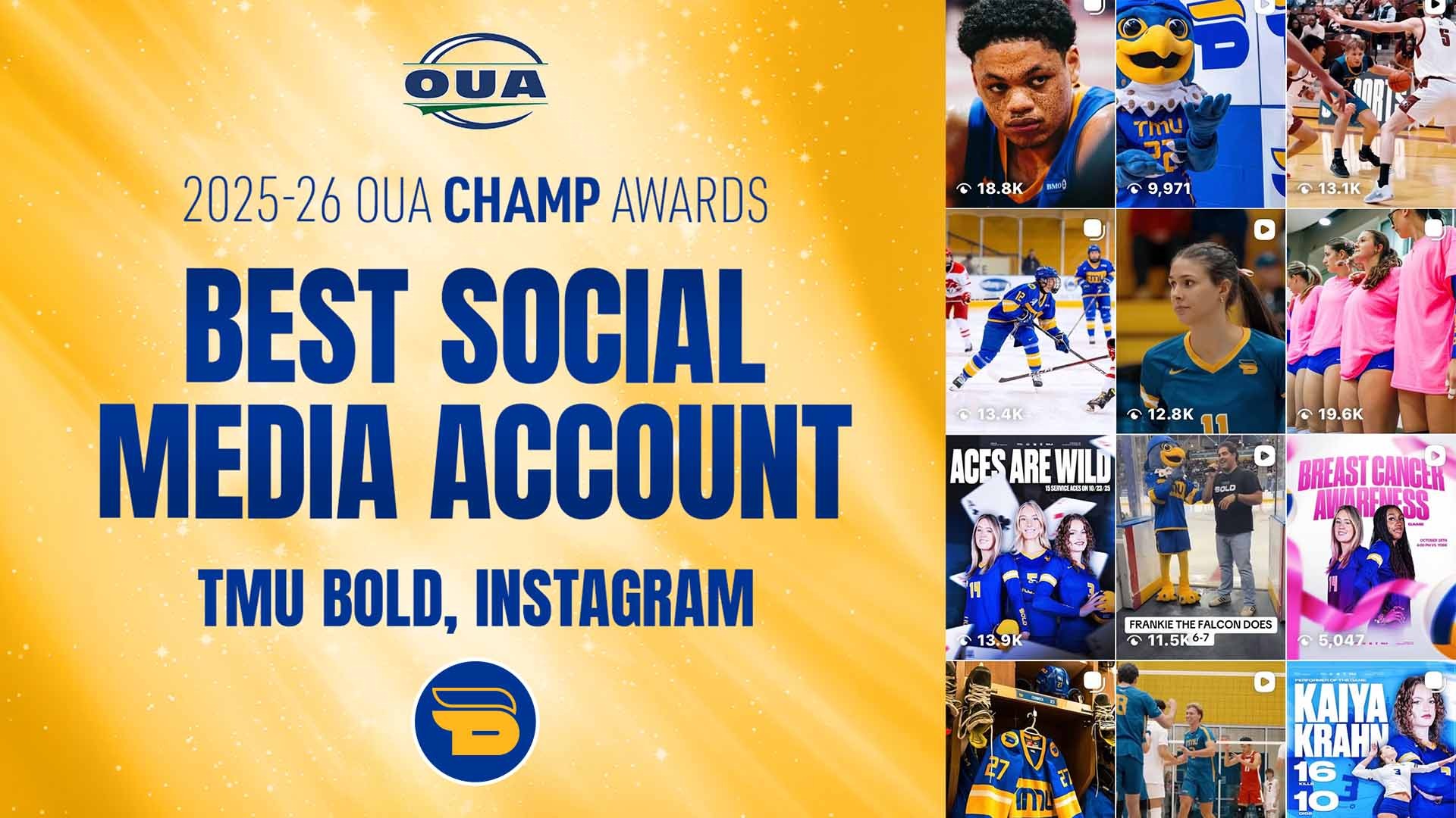 2025-26 OUA C.H.A.M.P. Awards Best Social Media Account cover photo
