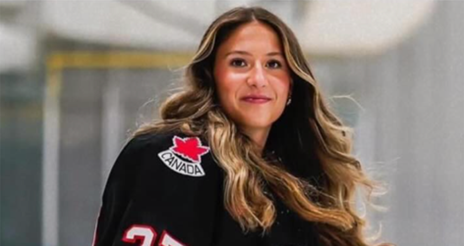 Ava Clavelle headshot on ice for media purposes. 