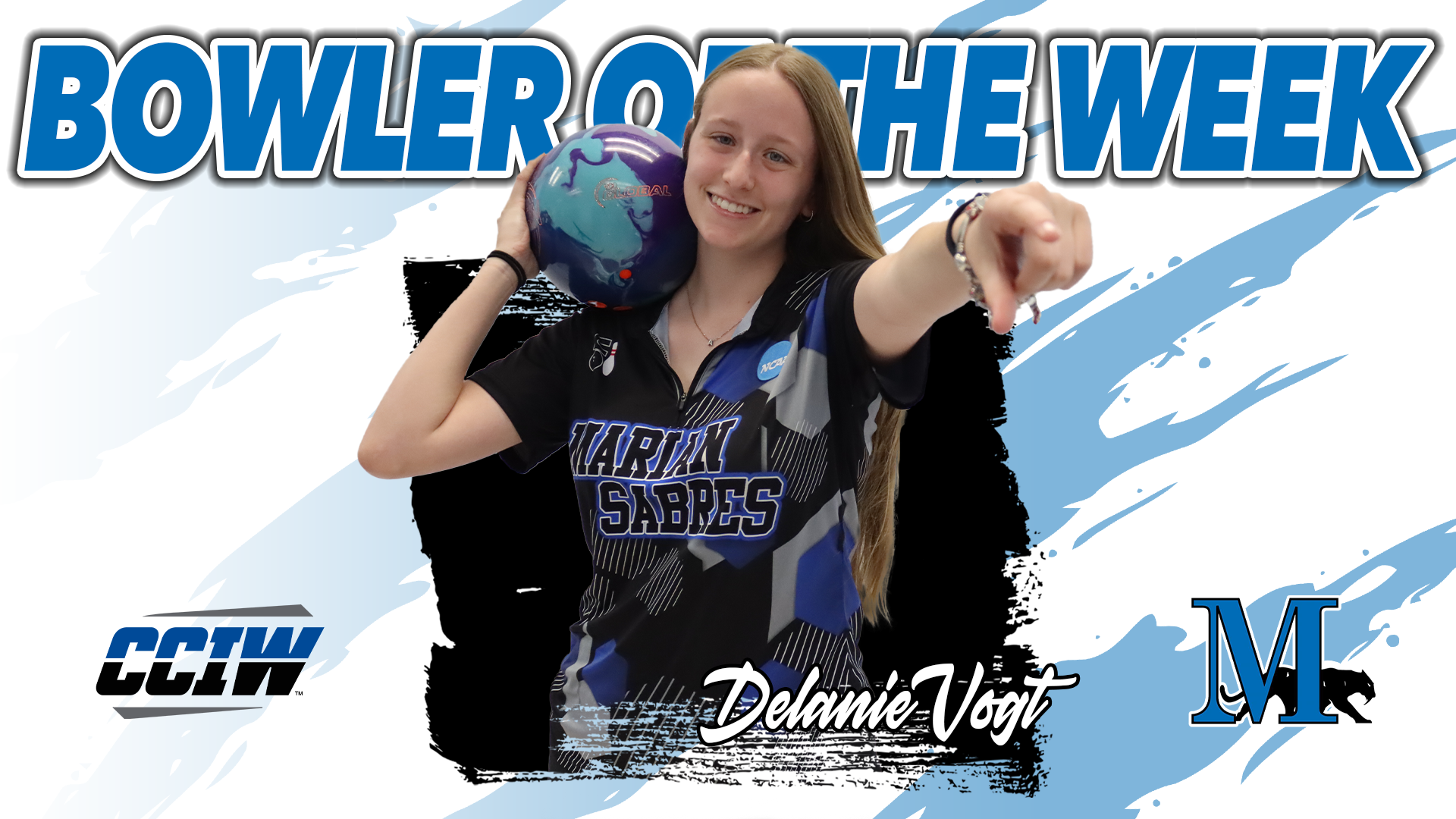 Delanie Vogt Bowler of the Week graphic