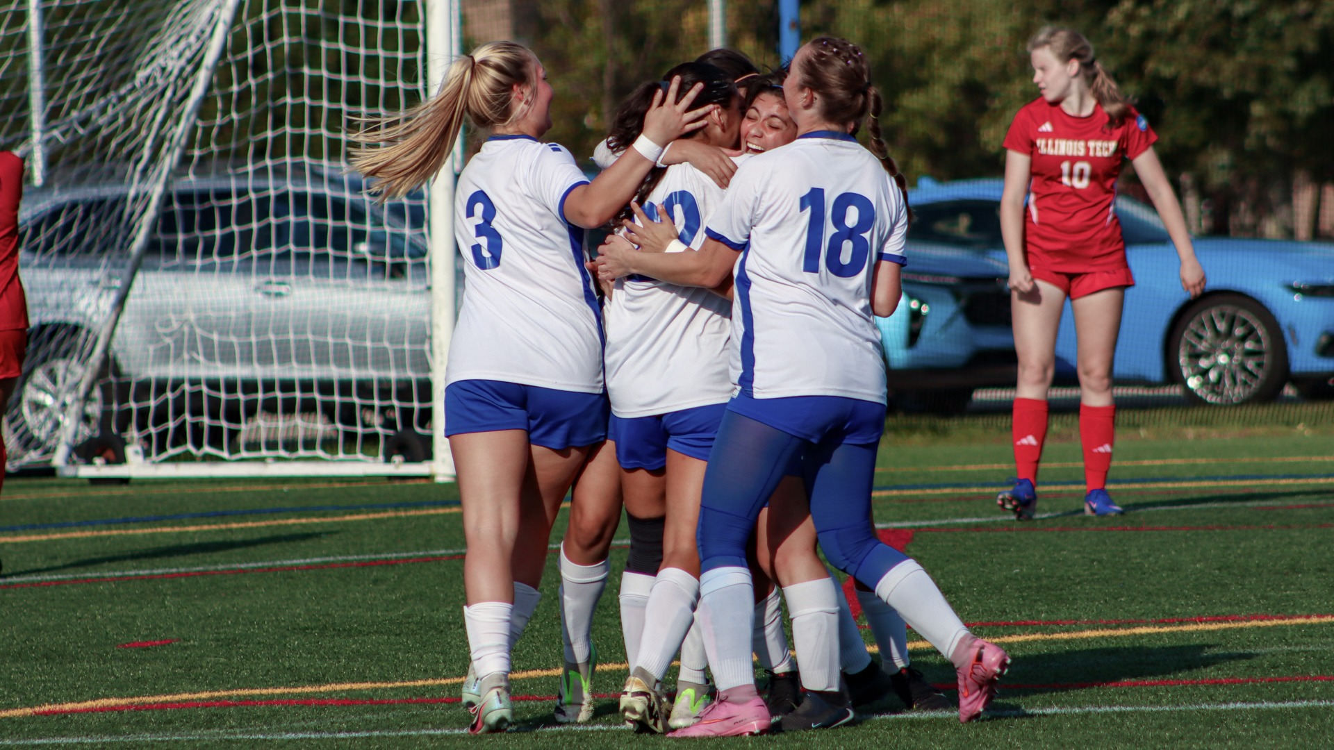 Marian celebrates a goal
