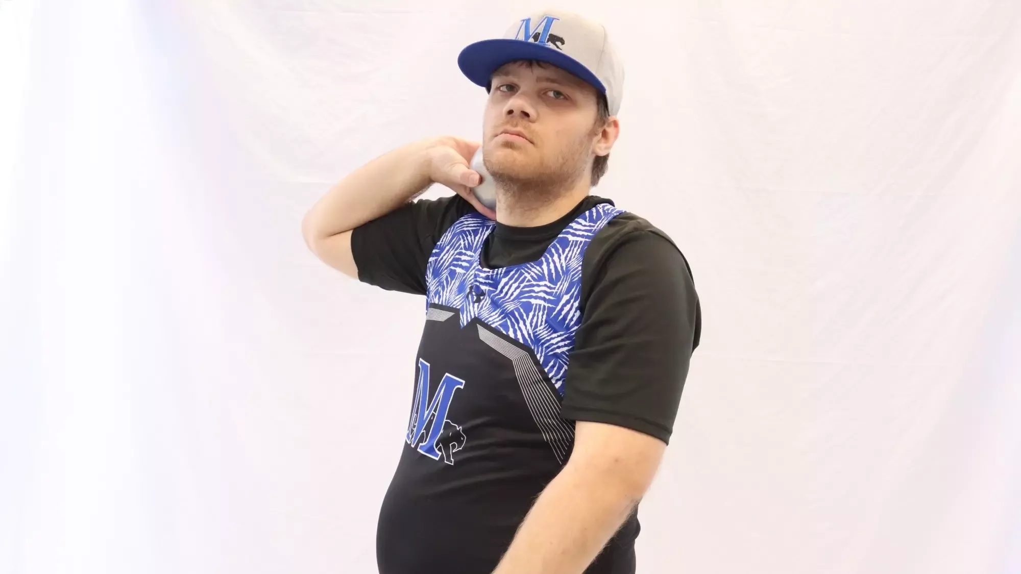 Jackson Shultis with a shotput