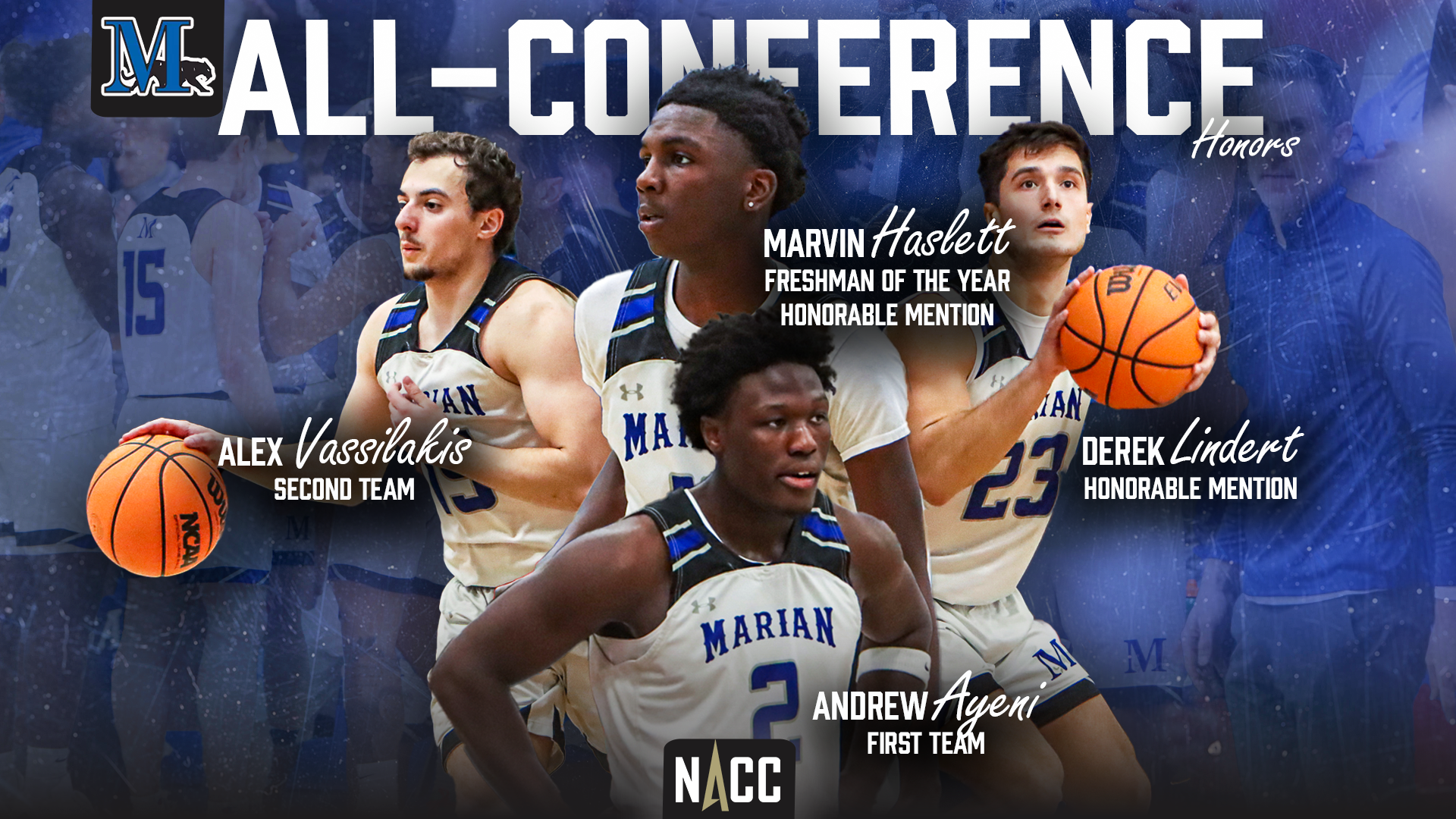 Men's Basketball All-Conference Graphic