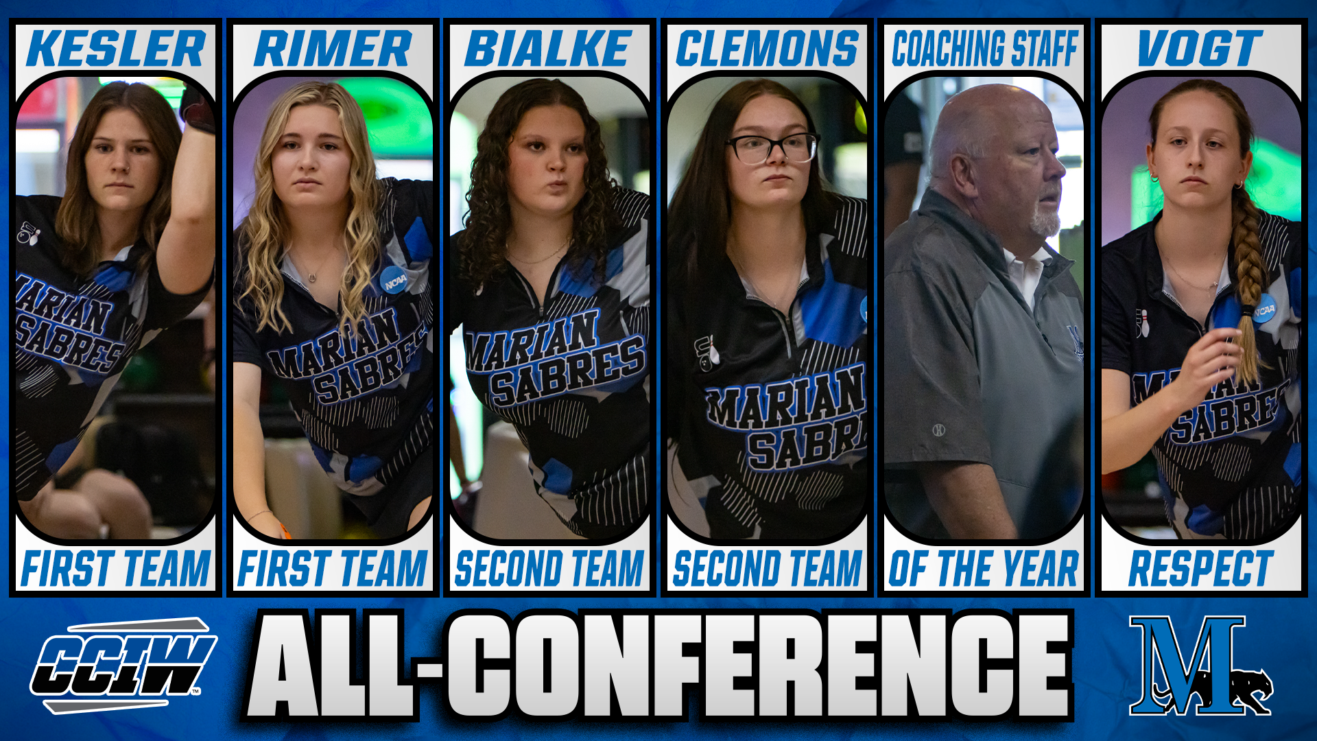 2026 All-CCIW women's bowling graphic