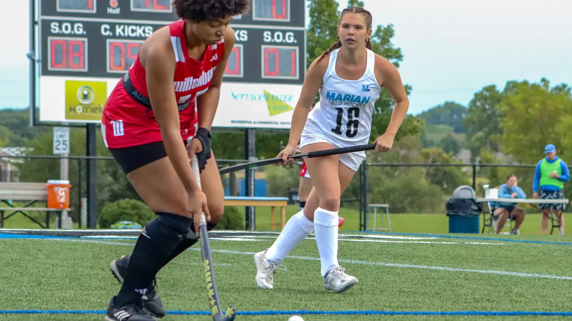 Addelyn Gross watches the ball
