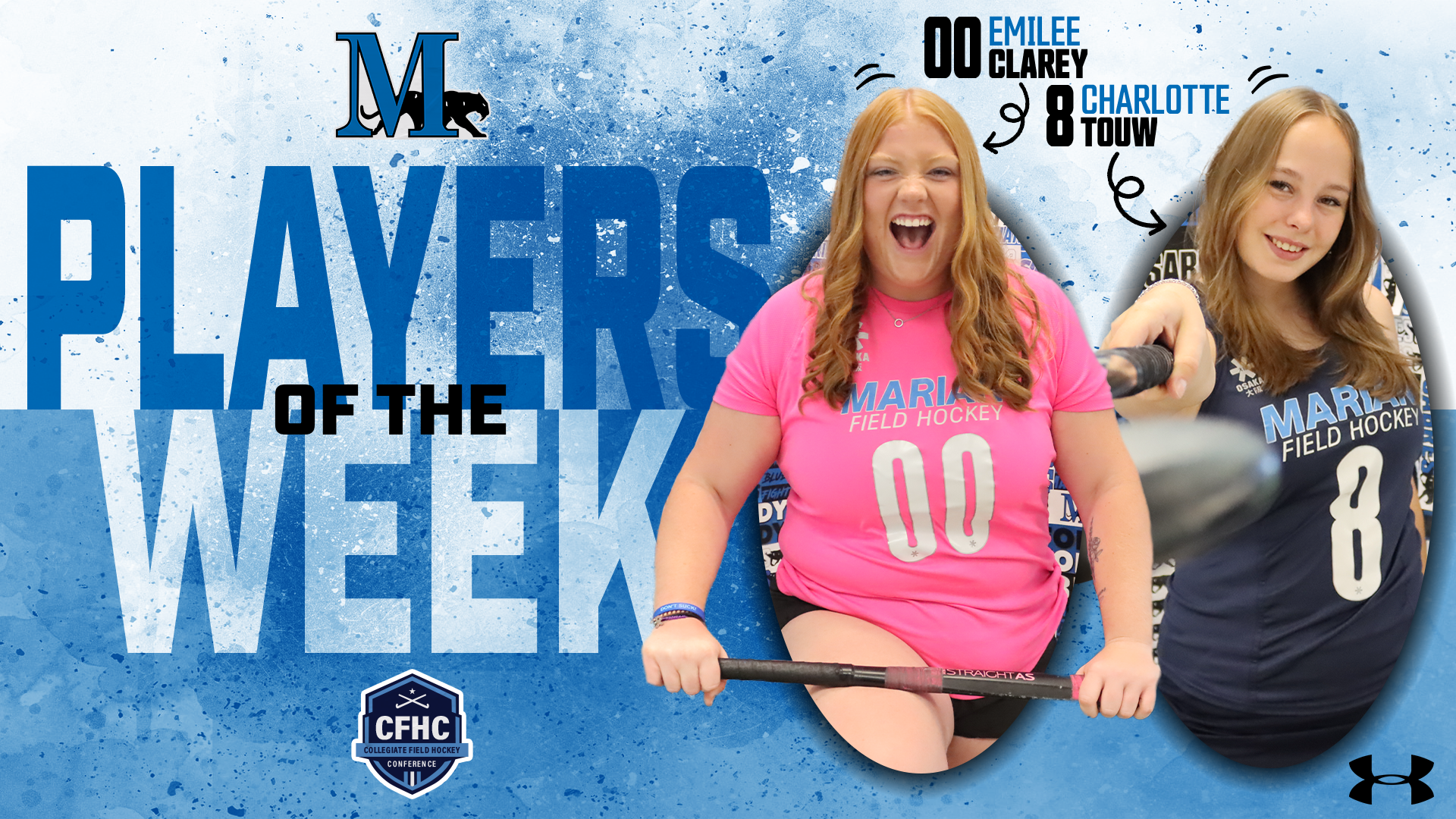 Charlotte Touw / Emily Clarey Player of the Week graphic