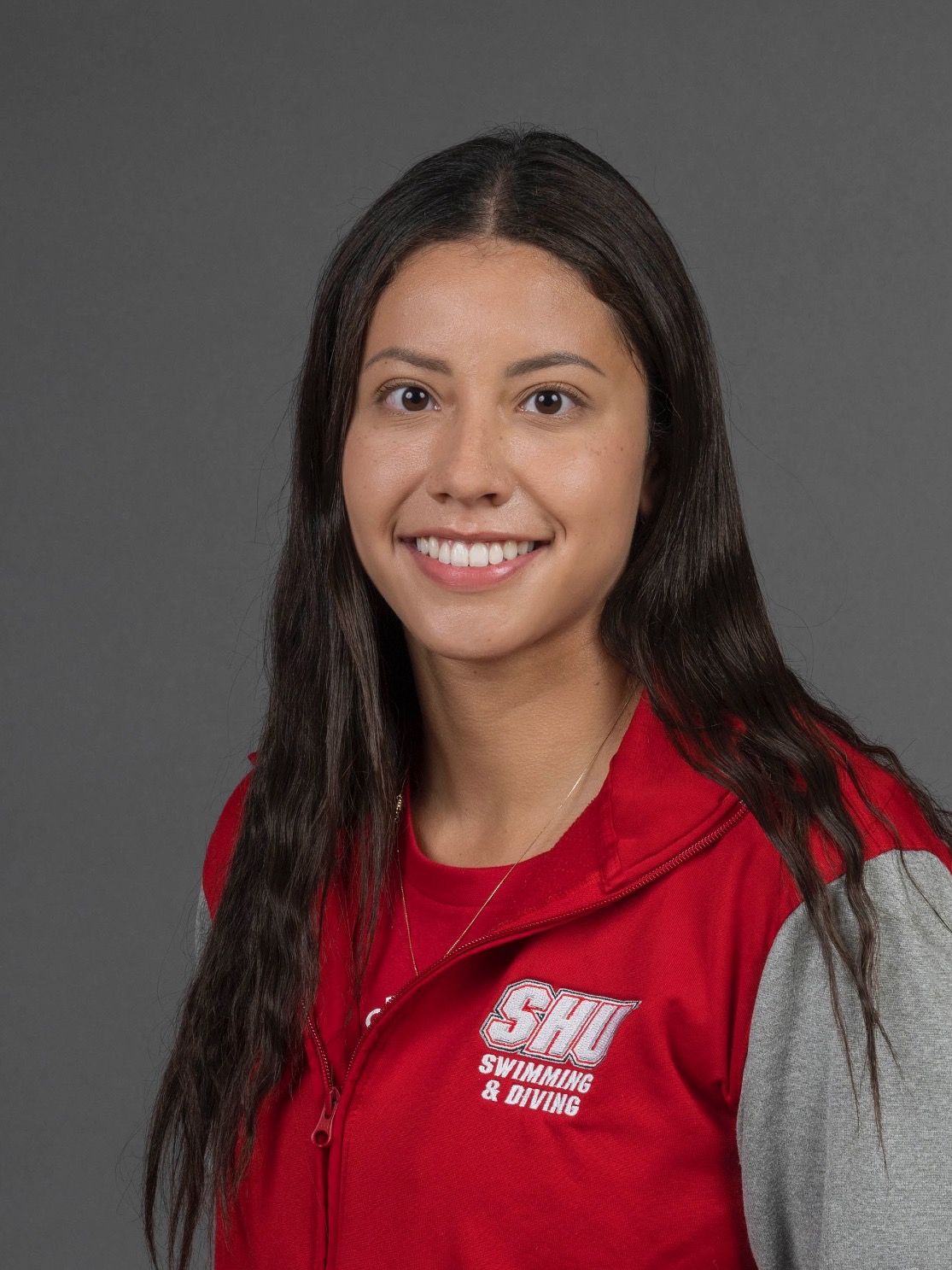 Melanie Sanchez. The SHU Women's Swimming & Diving team photos taken at the Bobby Valentine Health & Recreation Center, Sacred Heart University, Fairfield, CT. Wednesday, August 30, 2023. Photo by: Mark F. Conrad