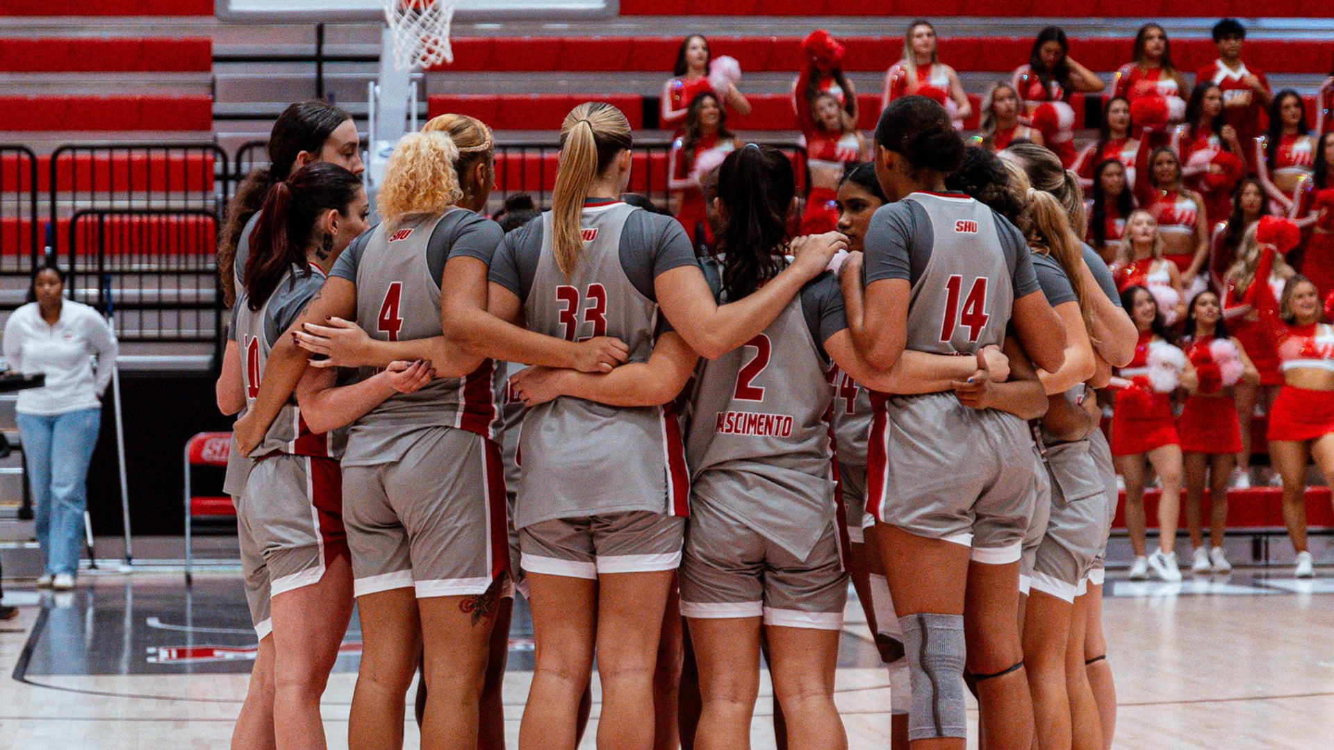 Women's Basketball Team Huddle