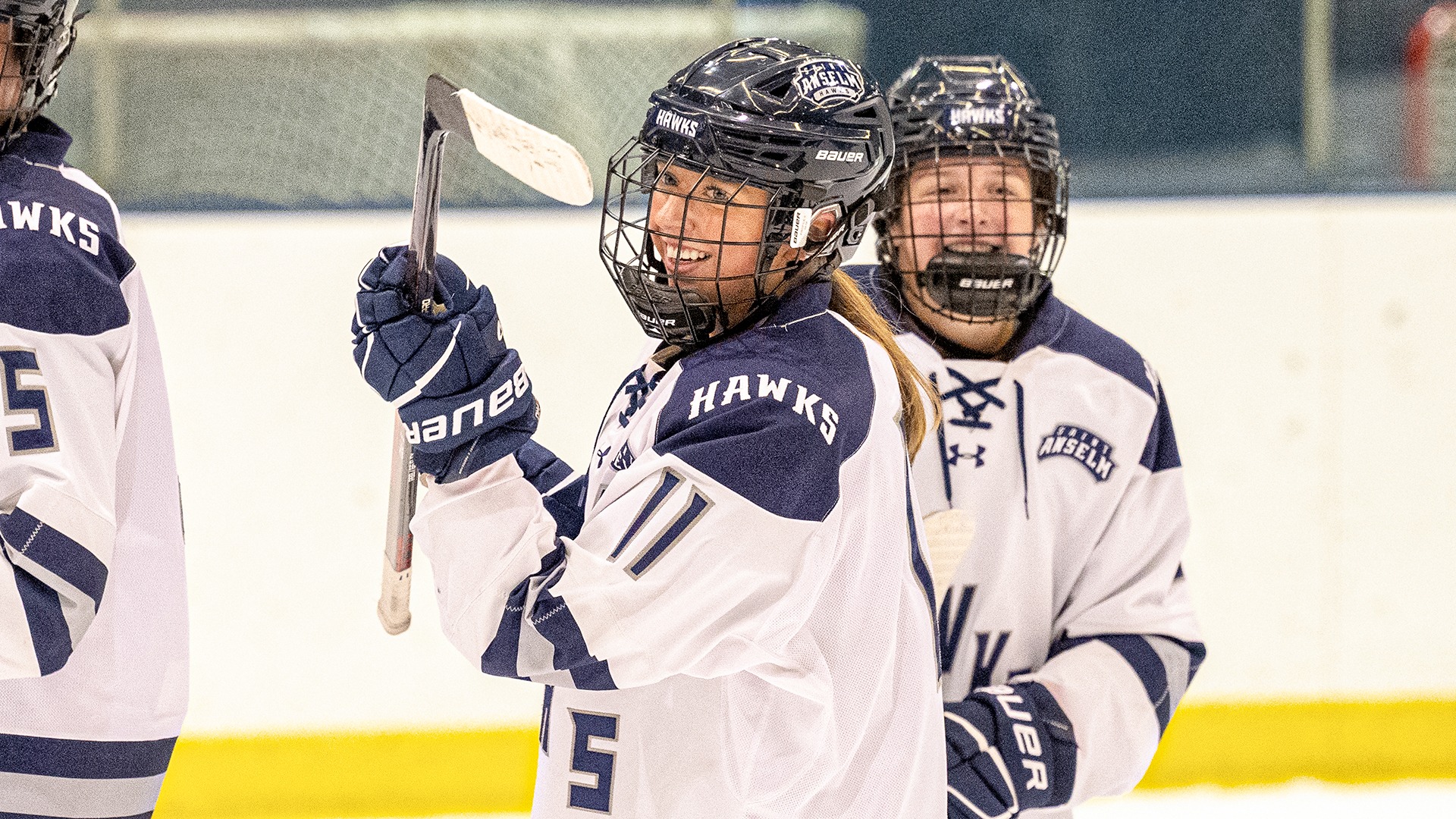 Women's Ice Hockey Sweeps Saint Michael's, 101 Saint Anselm College