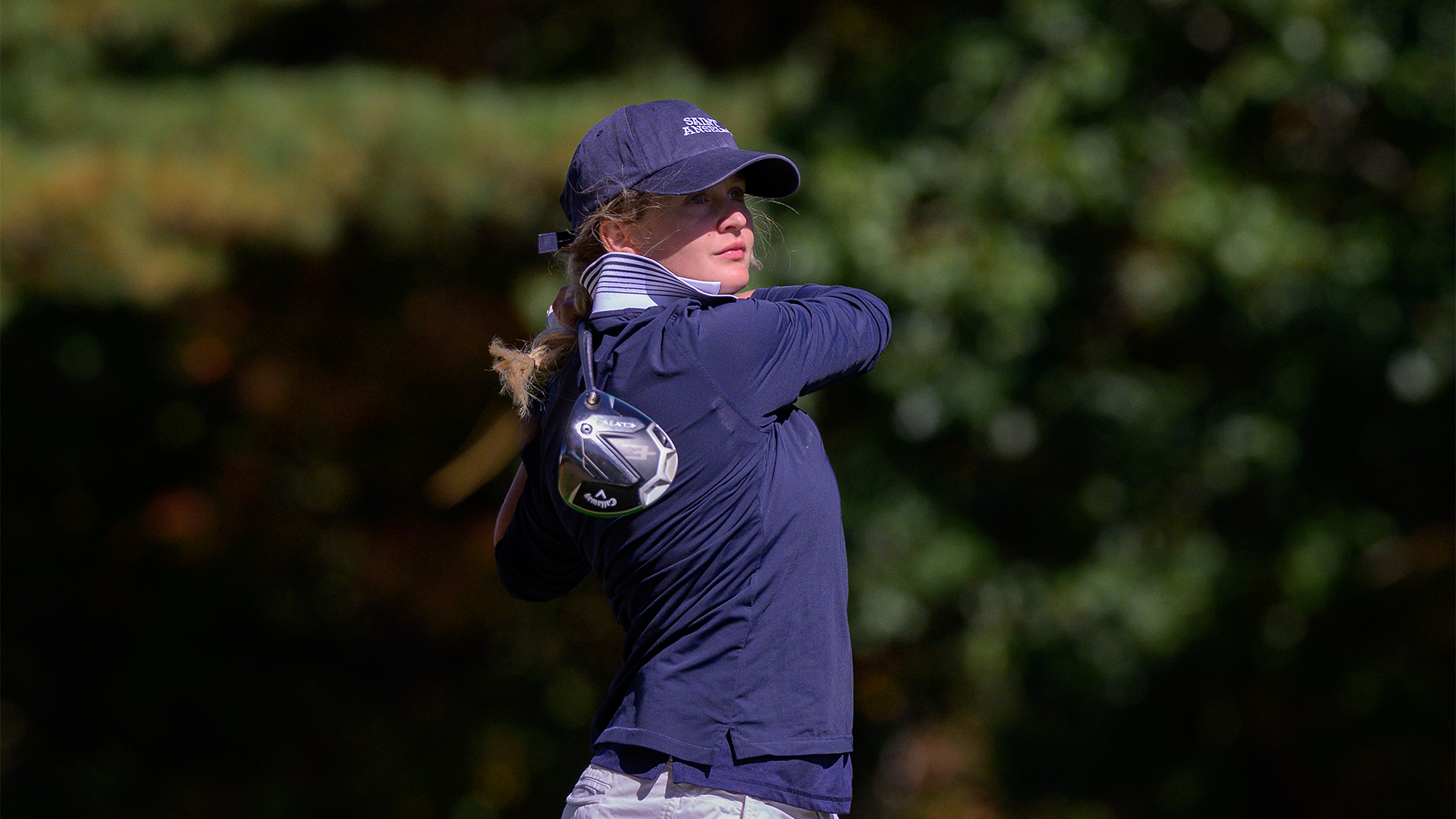 Isabella Scioletti at second round of NE10 Golf Championship