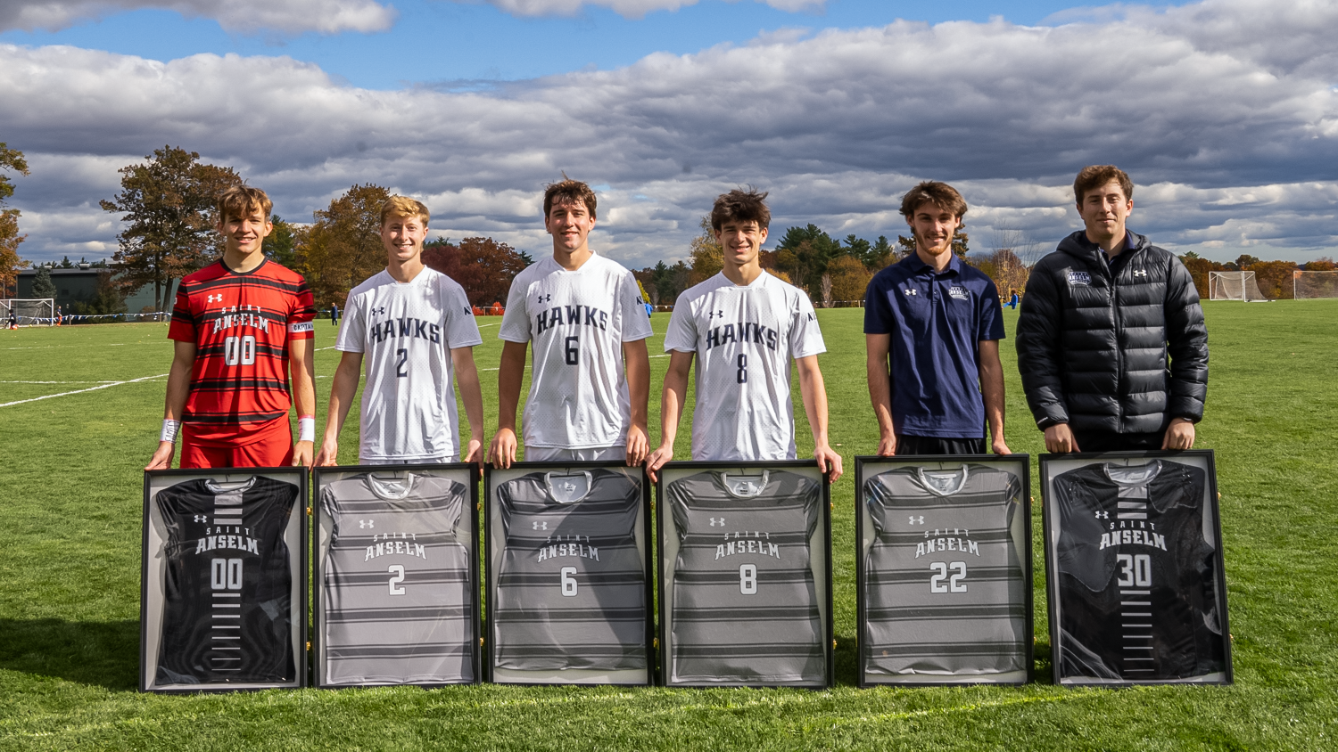 Men's Soccer Senior Day photo before SCSU match