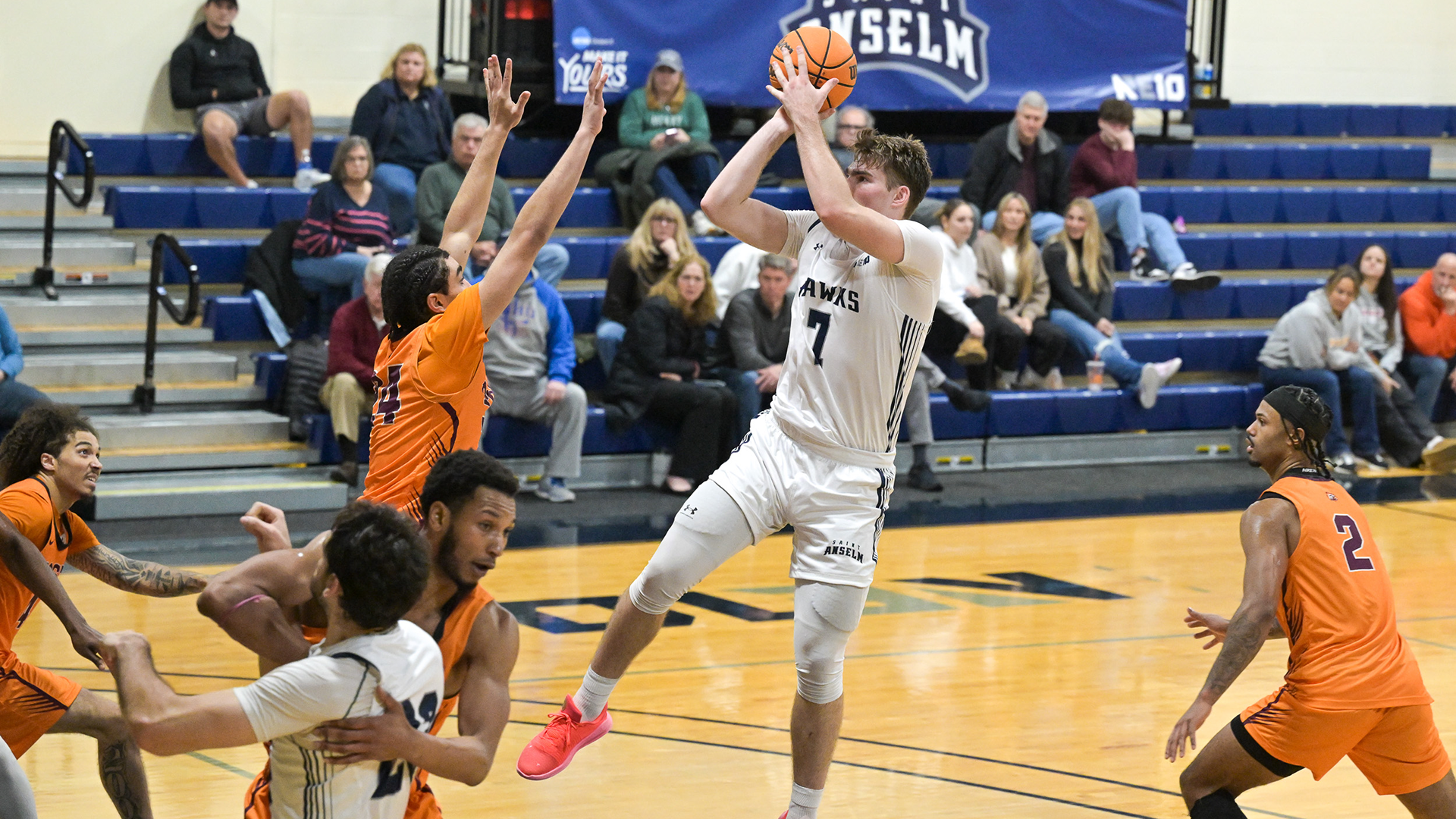 Jack Medalie attempts jumper against Post