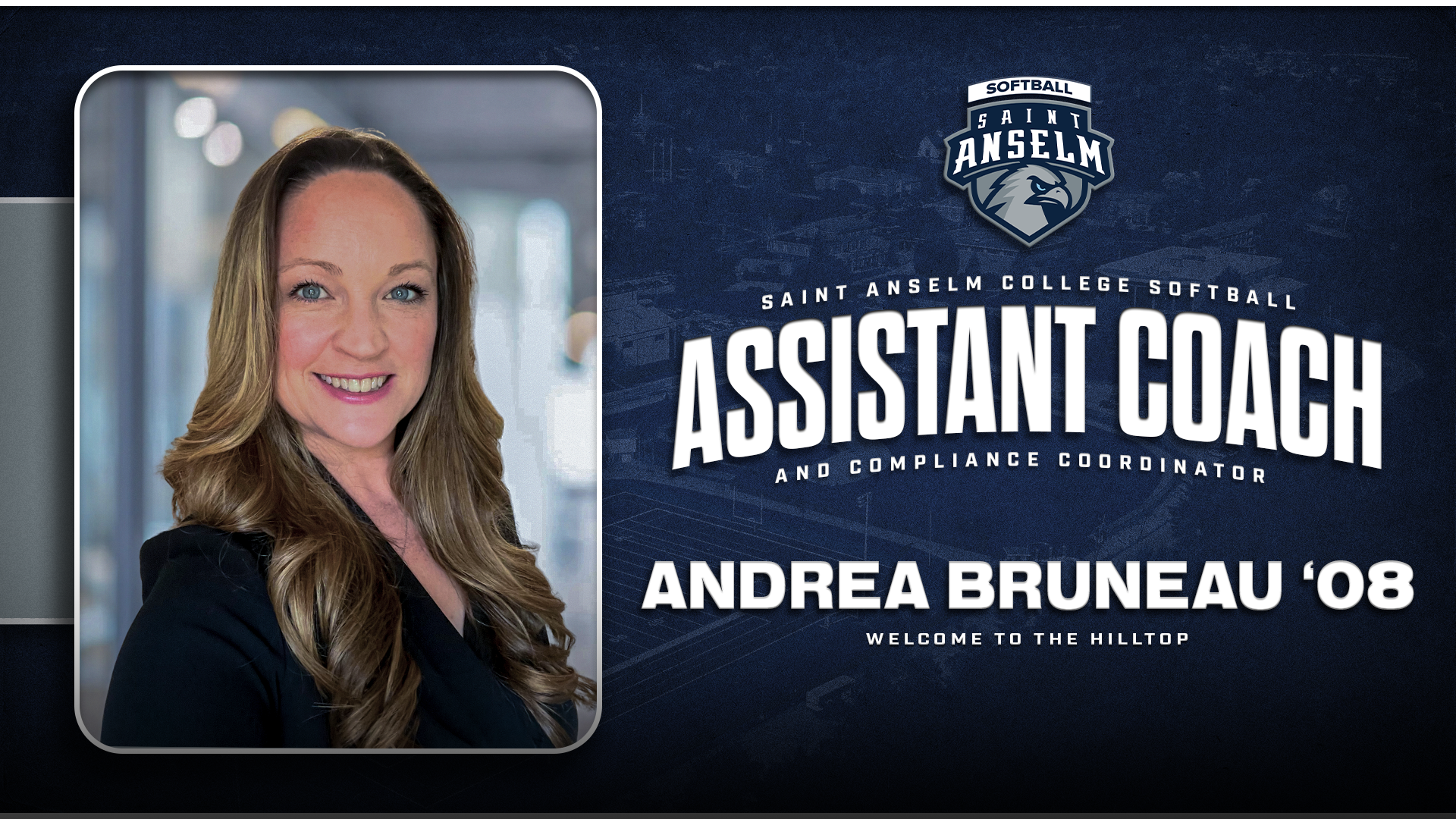 Andrea Bruneau Hired - Softball & Compliance Assistant Graphic
