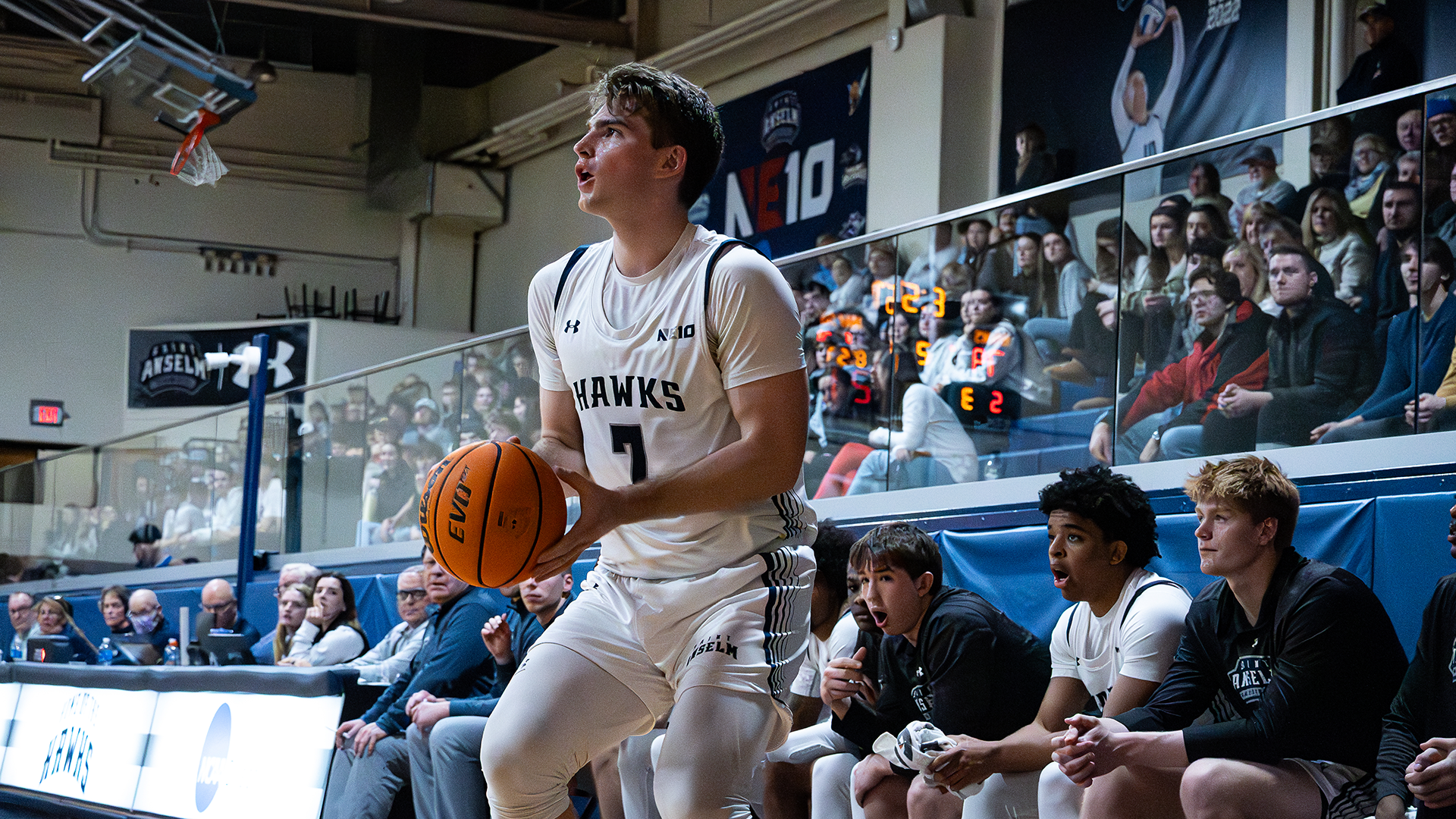 Jack Medalie takes corner three against Assumption
