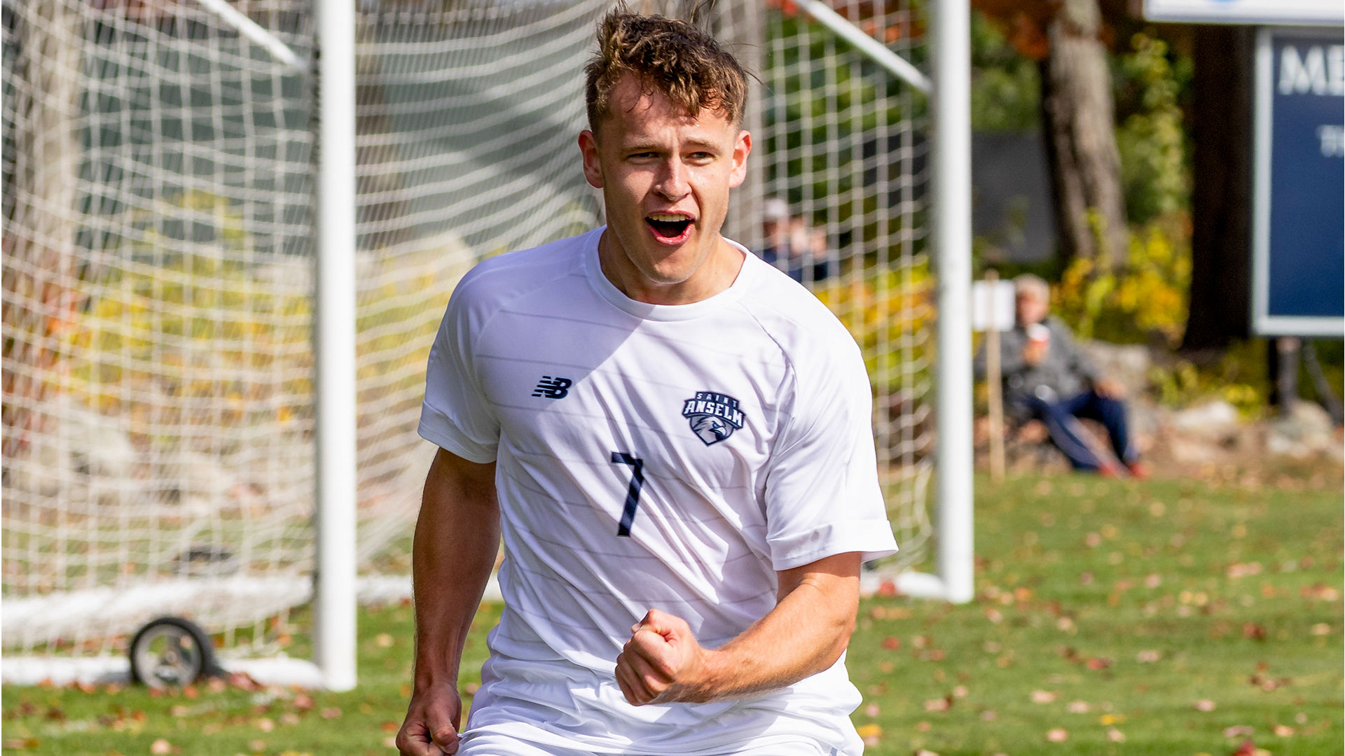 Dresens celebrates after scoring a goal. 
