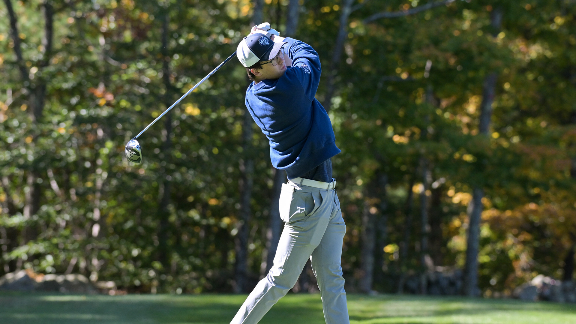 James Smith tees off. 