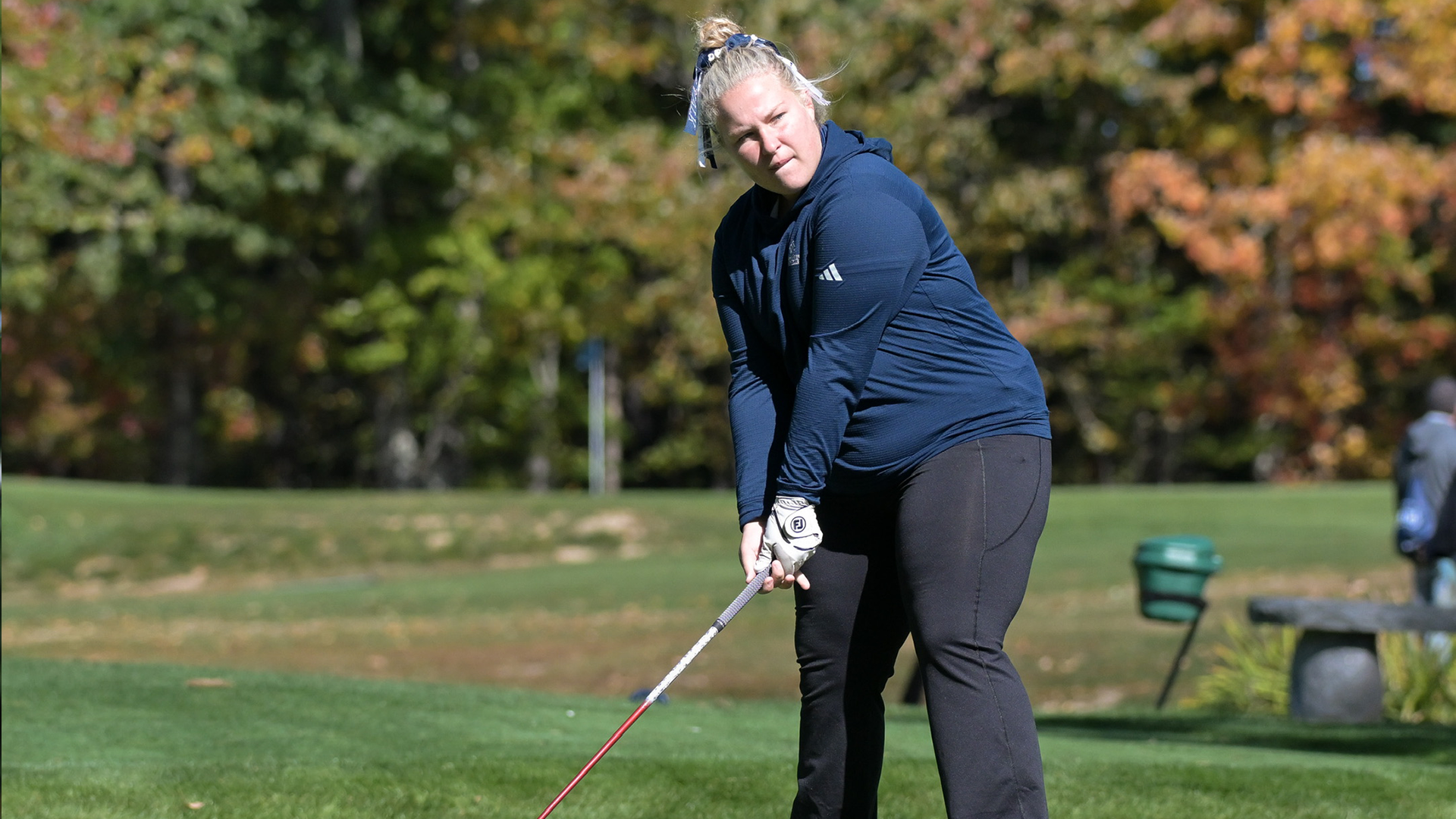 Lilla Zeevalk prepares to hit the ball. 