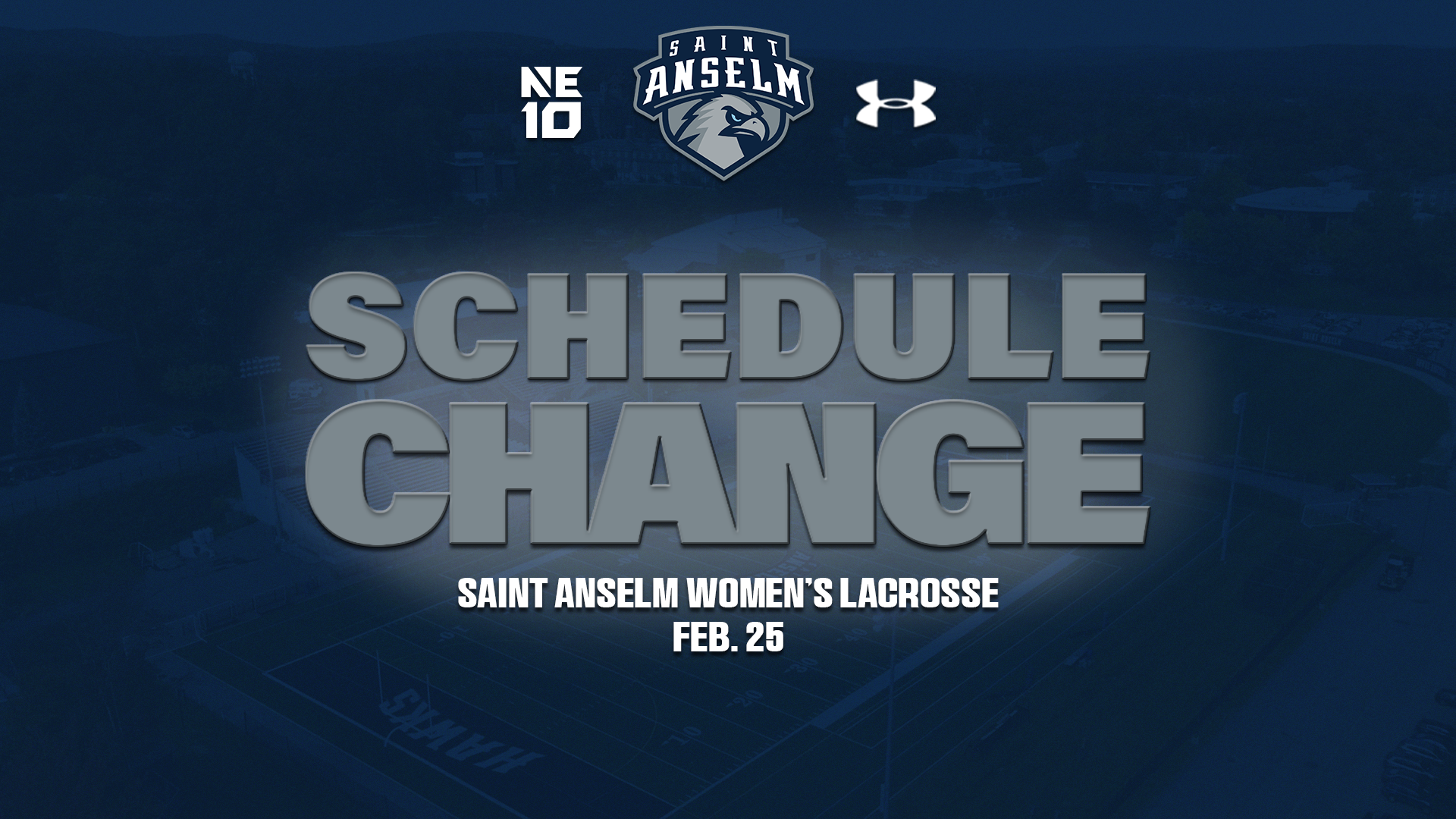 Schedule Change Saint Anselm Women's Lacrosse Feb. 25