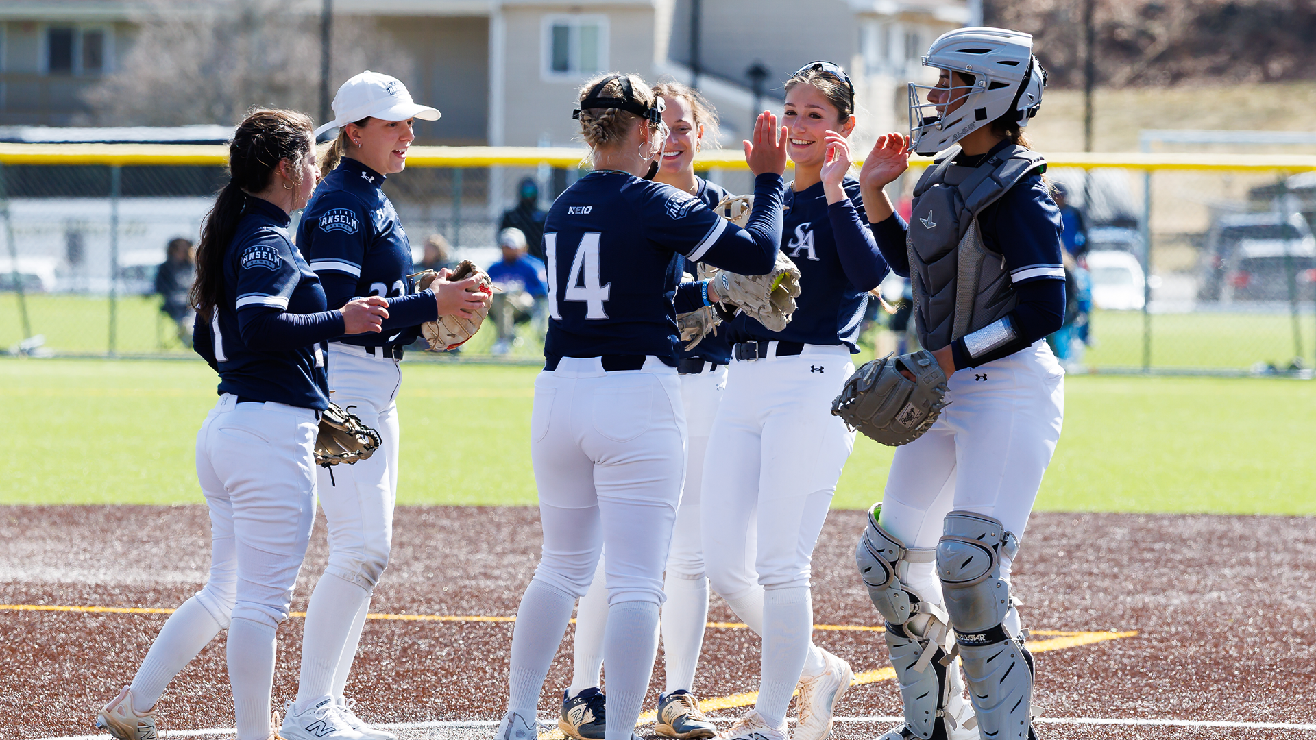 SB Team Hudlle at Assumption