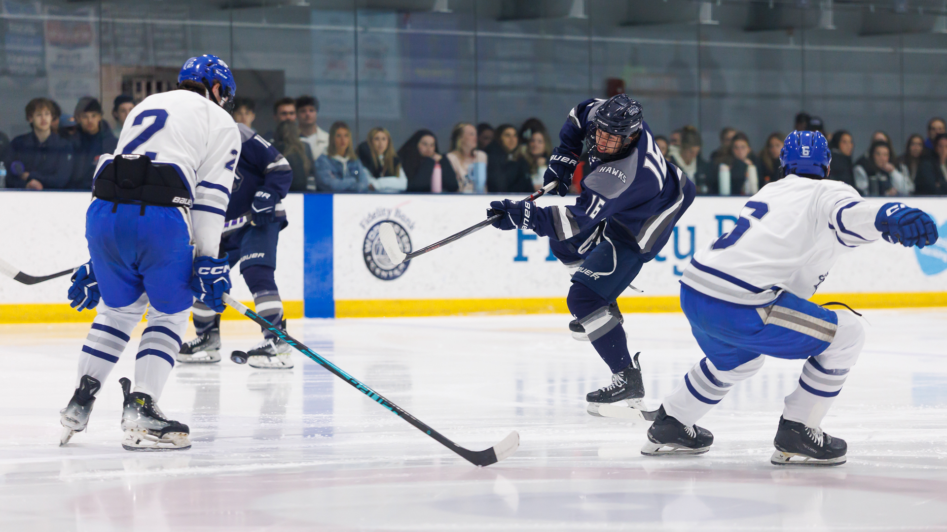 Justin Tremblay takes shot towards goal
