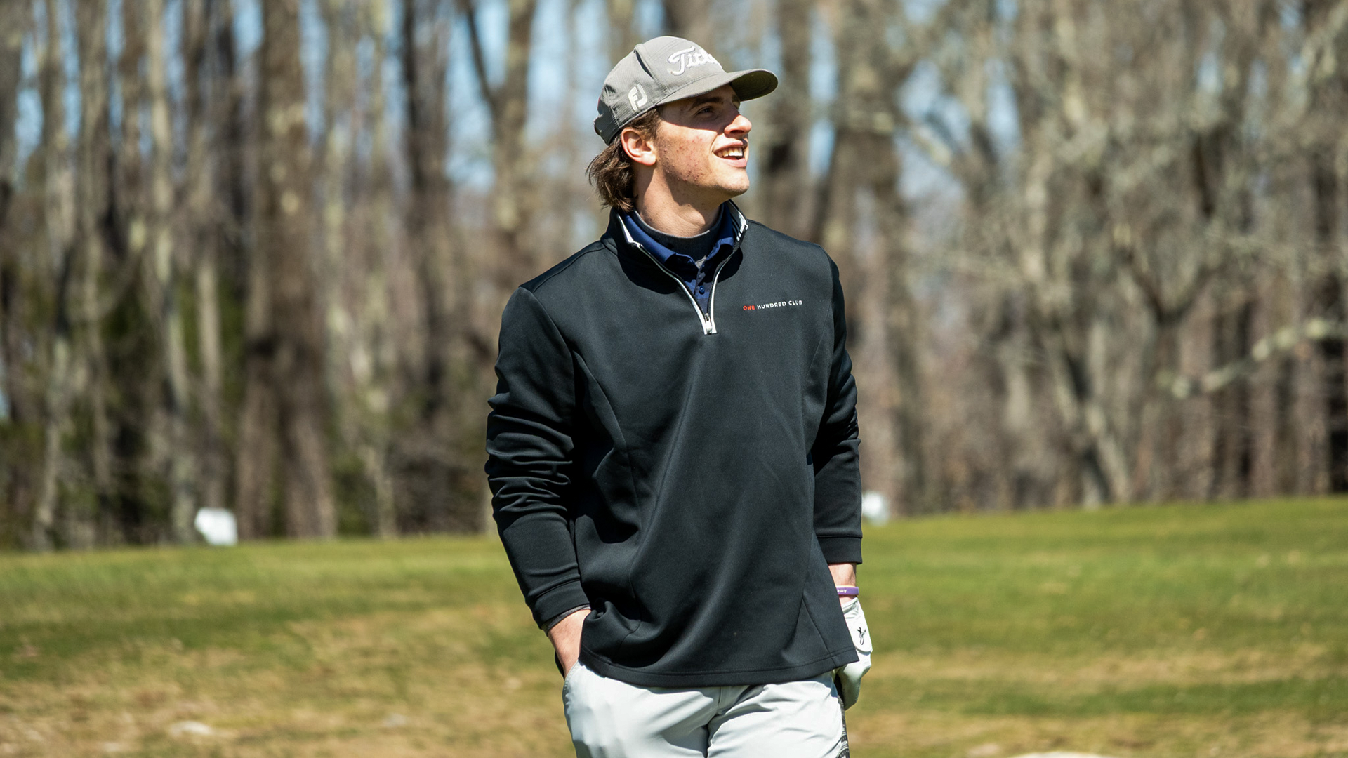 Nick Nowak on the course at the Hawk Invitational