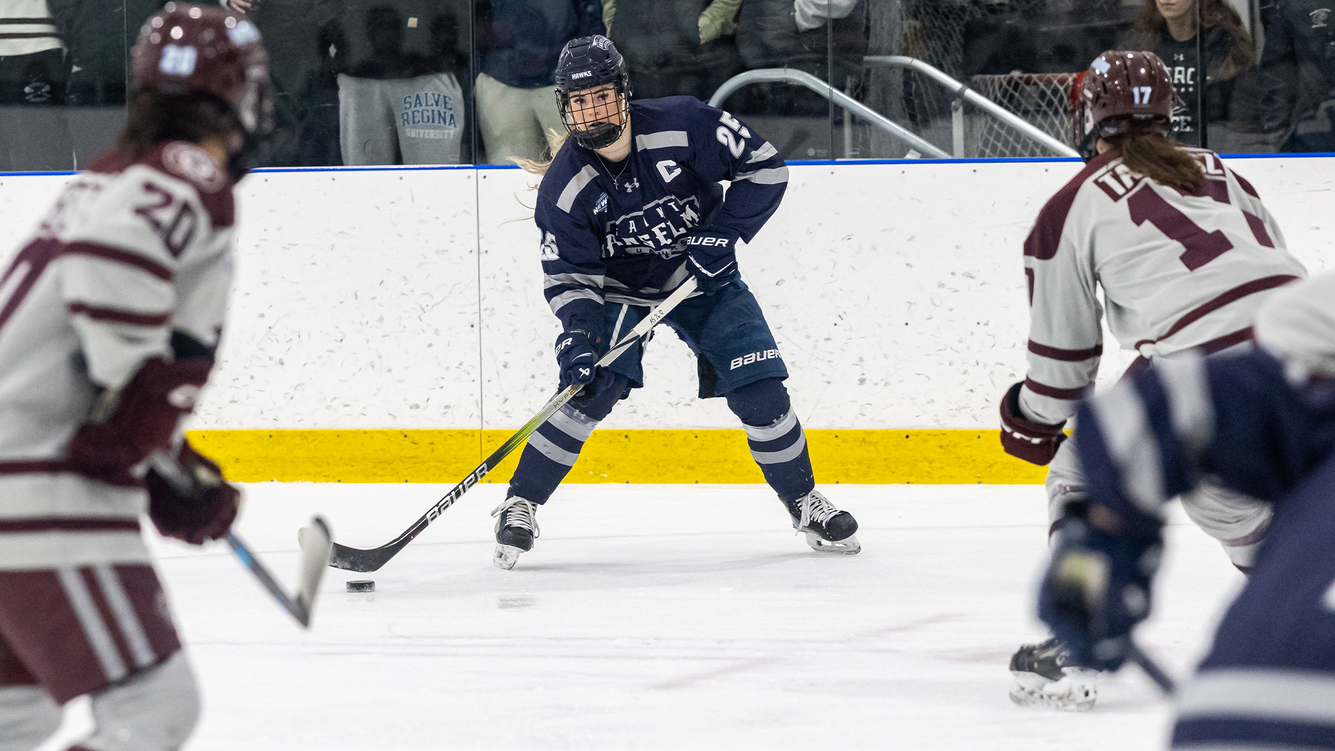 Schneiderhan loads up to shoot puck