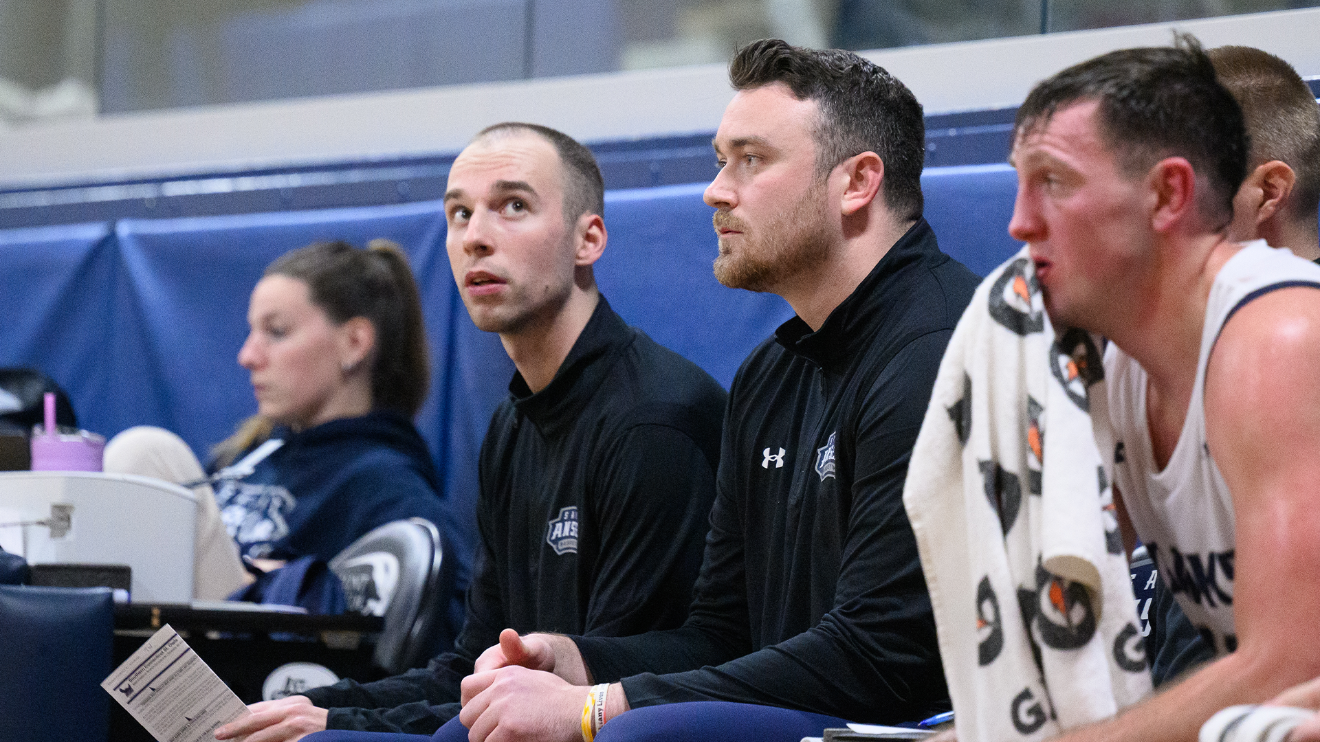 Coach Santo and Coach Witter on the bench